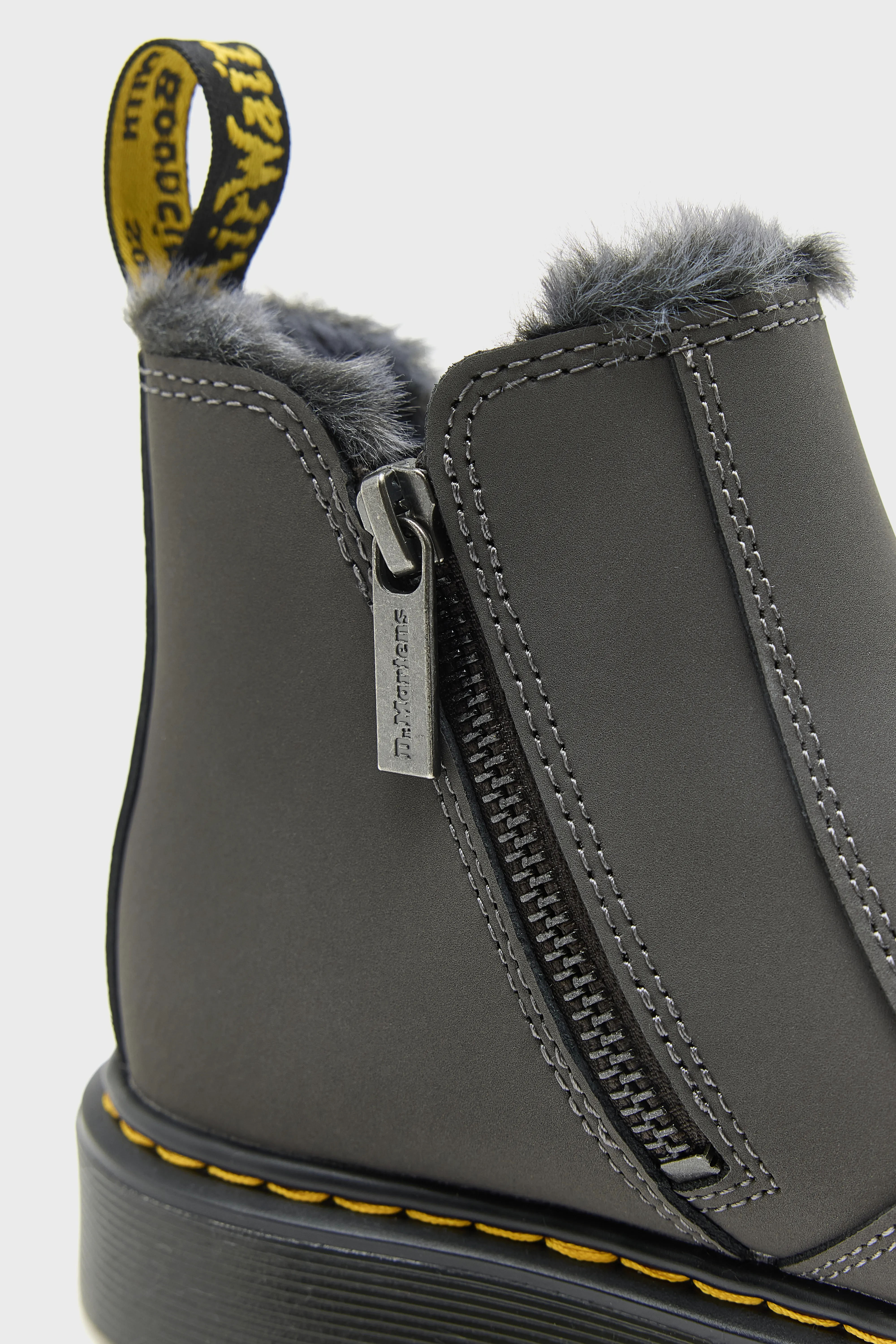 2976 Leonore Faux Fur Chelsea Boots for Juniors (252 / B / GREY) - Image 8