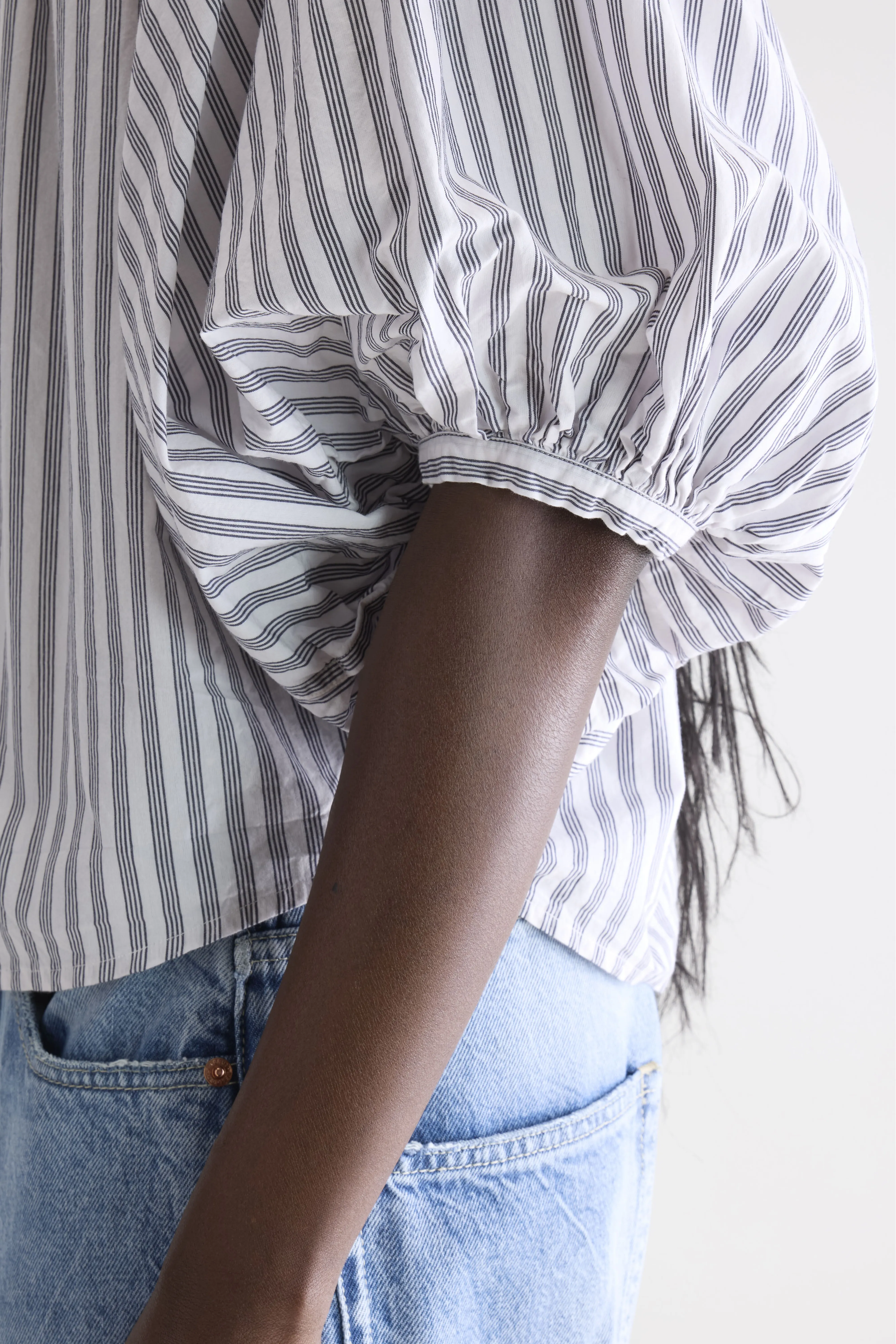 Ink cropped blouse (252 / W / STRIPE A) - Image 6