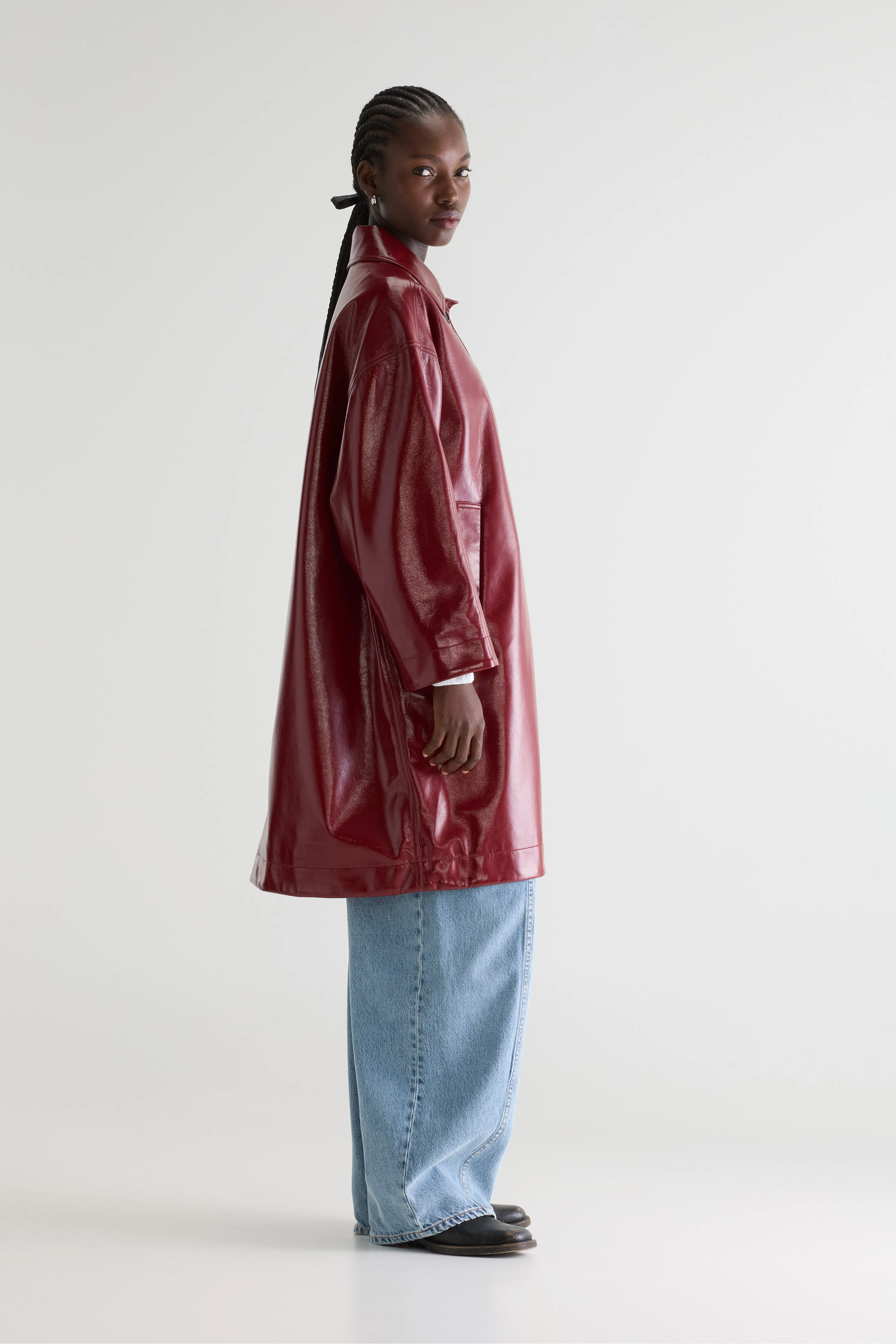 Jana vinyl coat (261 / W / CERISE) - Image 4