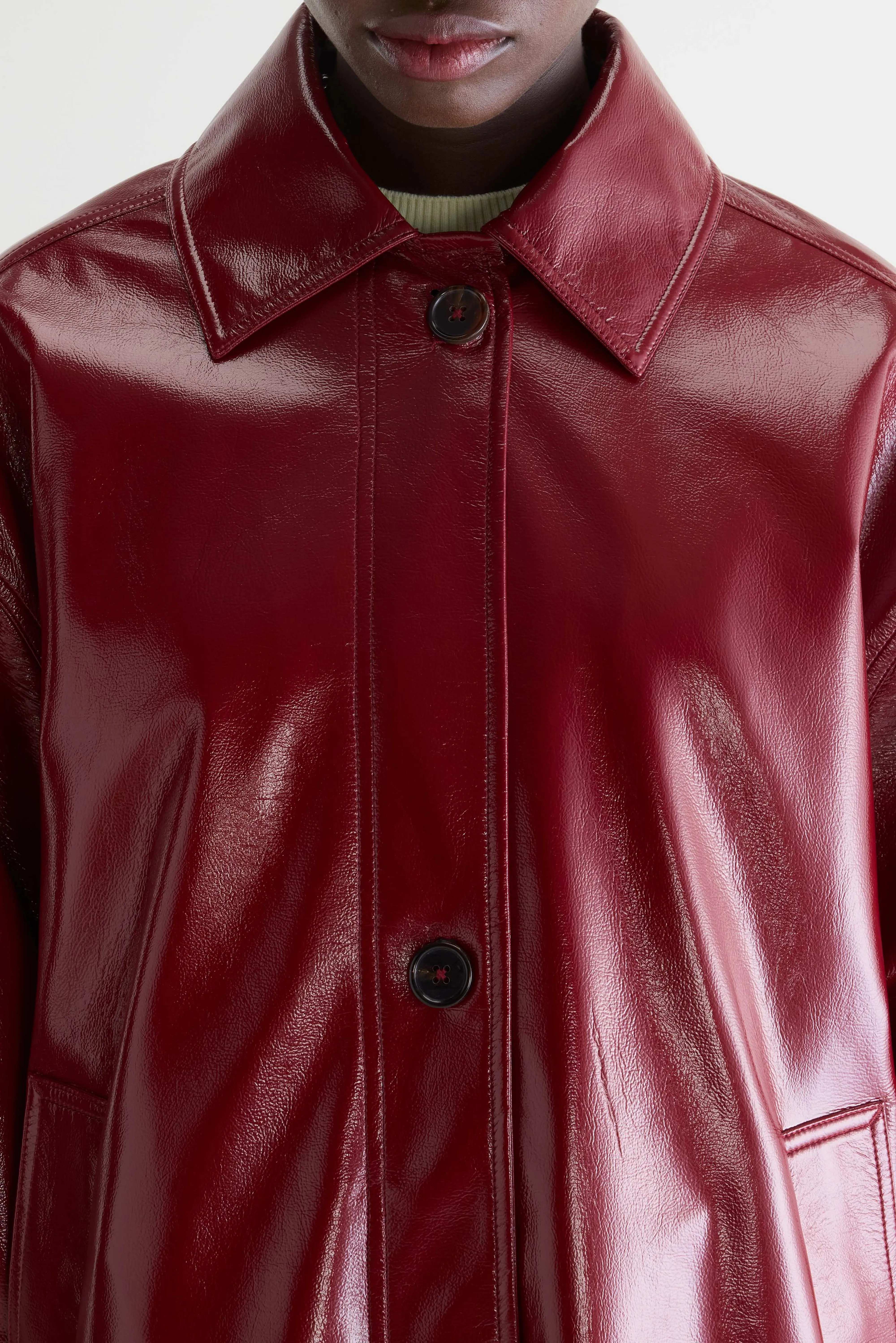 Jana vinyl coat (261 / W / CERISE) - Image 5