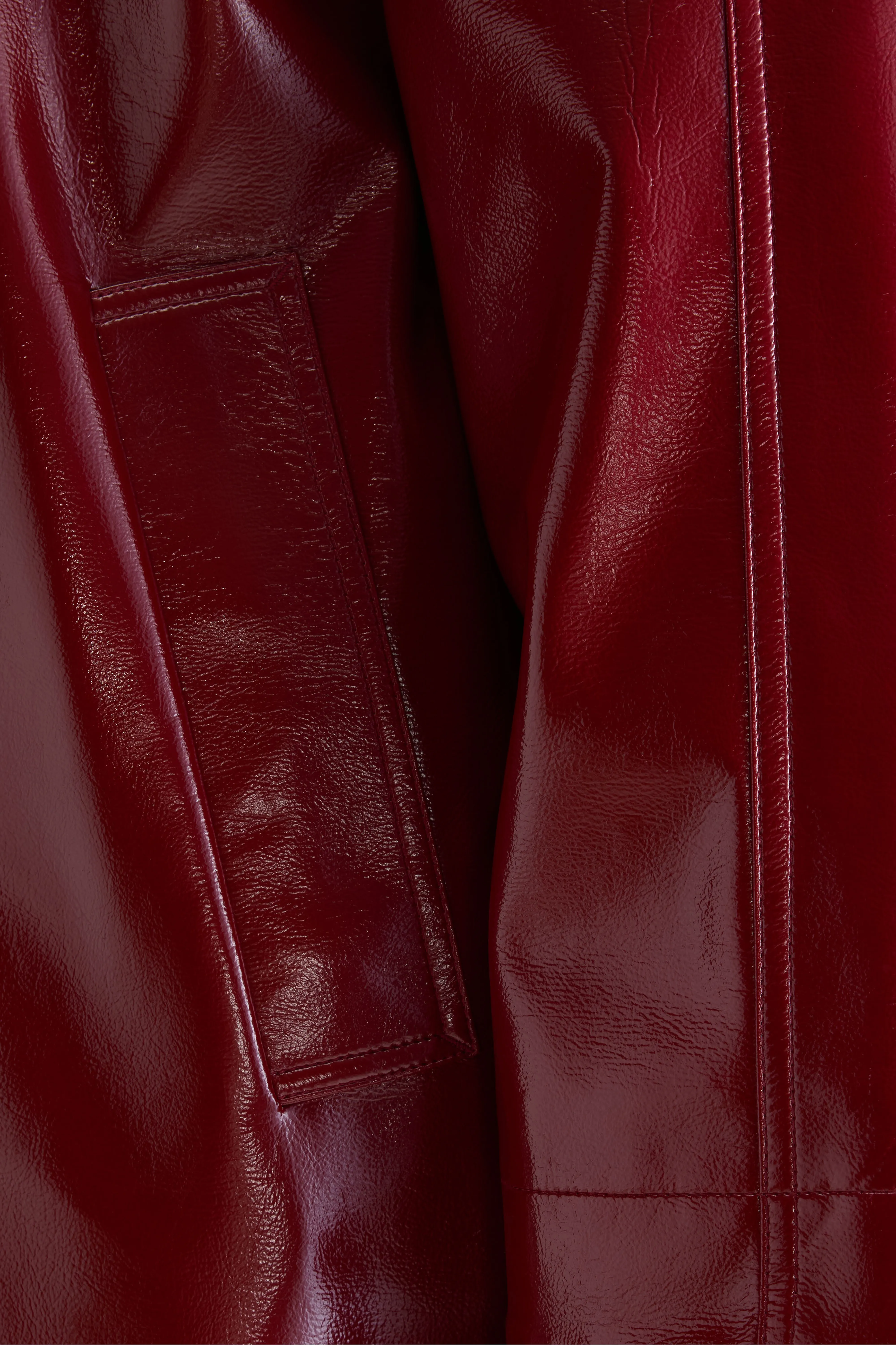Jana vinyl coat (261 / W / CERISE) - Image 6