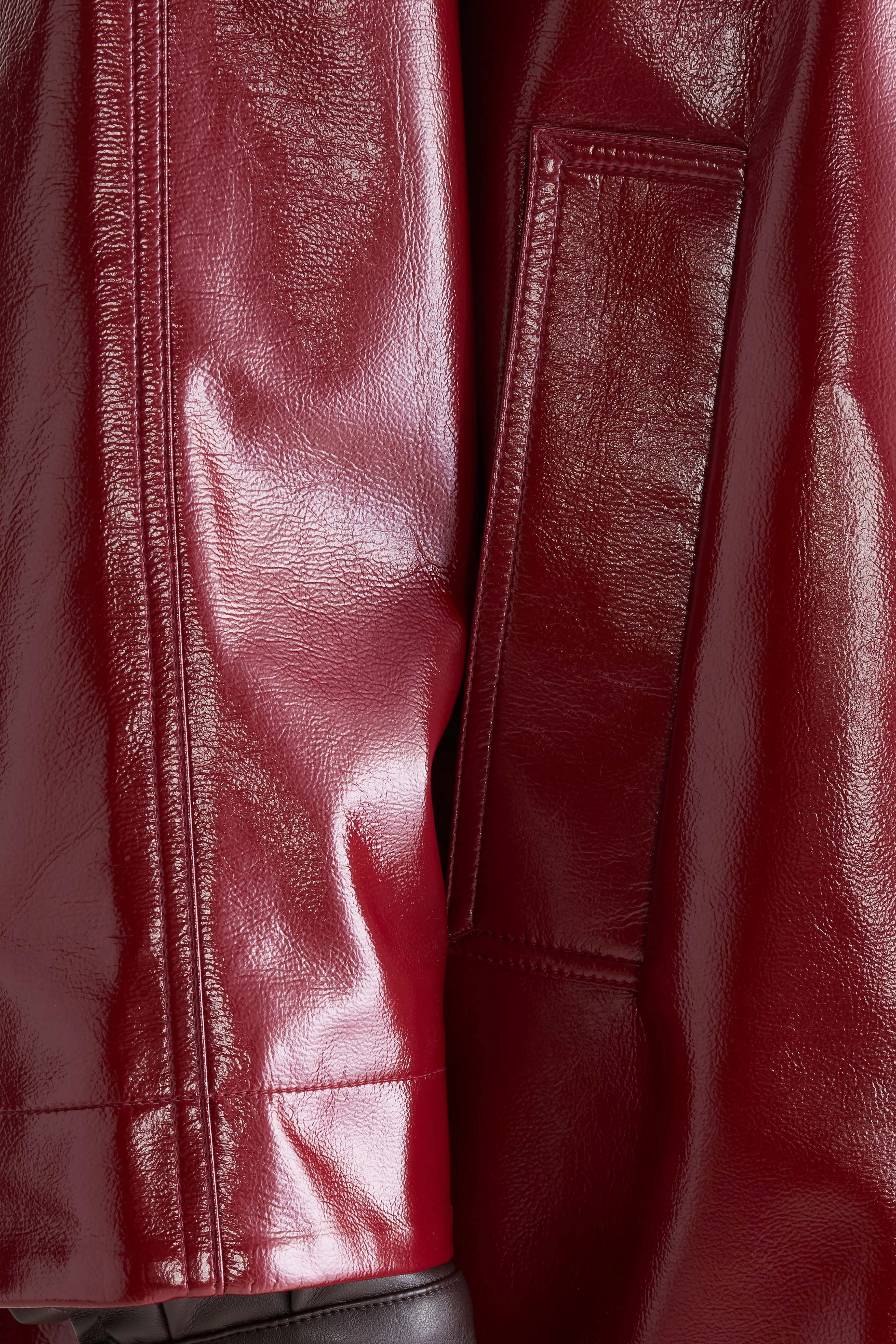 Jana vinyl coat (261 / W / CERISE) - Image 7