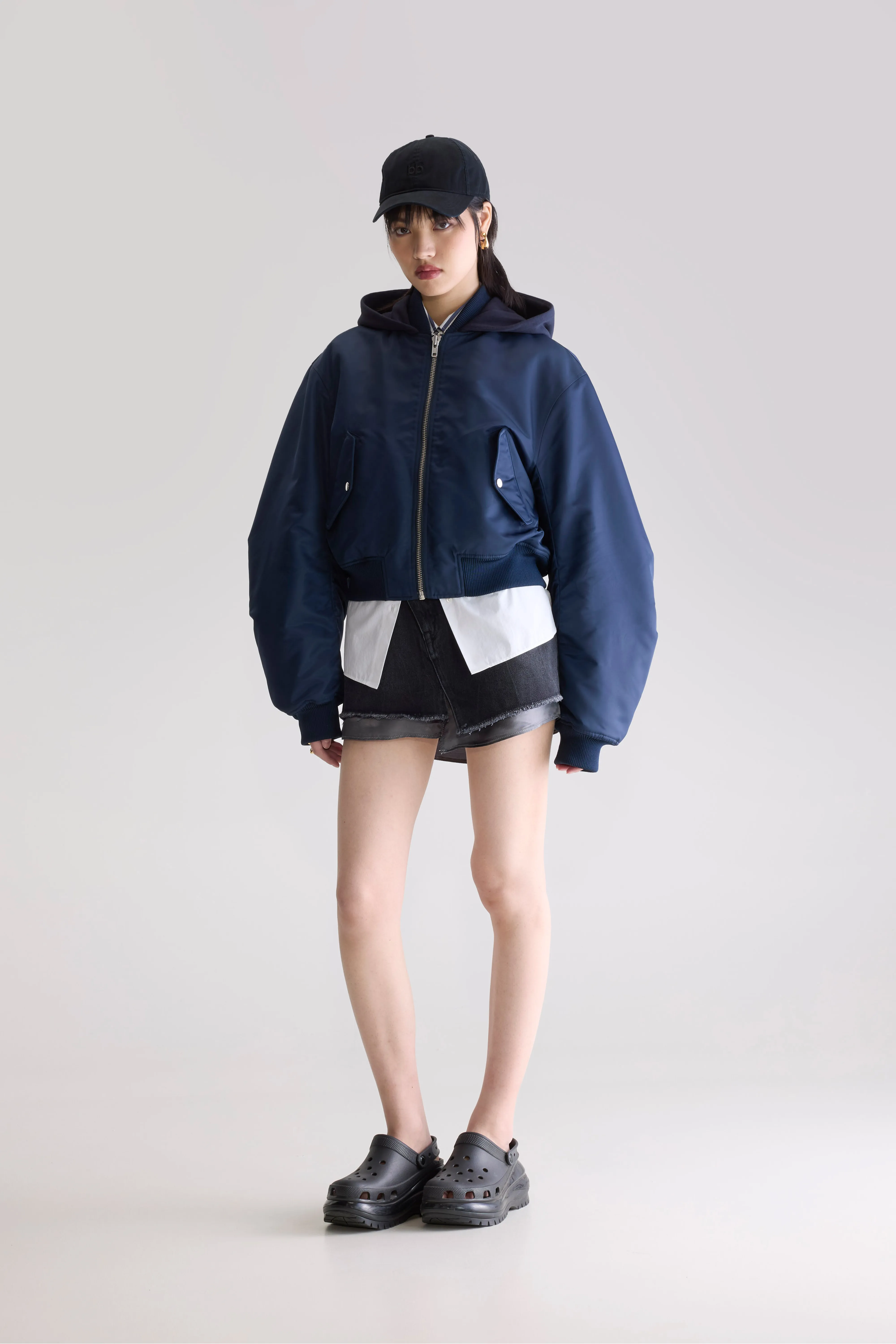 Harty bomber jacket (252 / W / NAVY) - Image 3