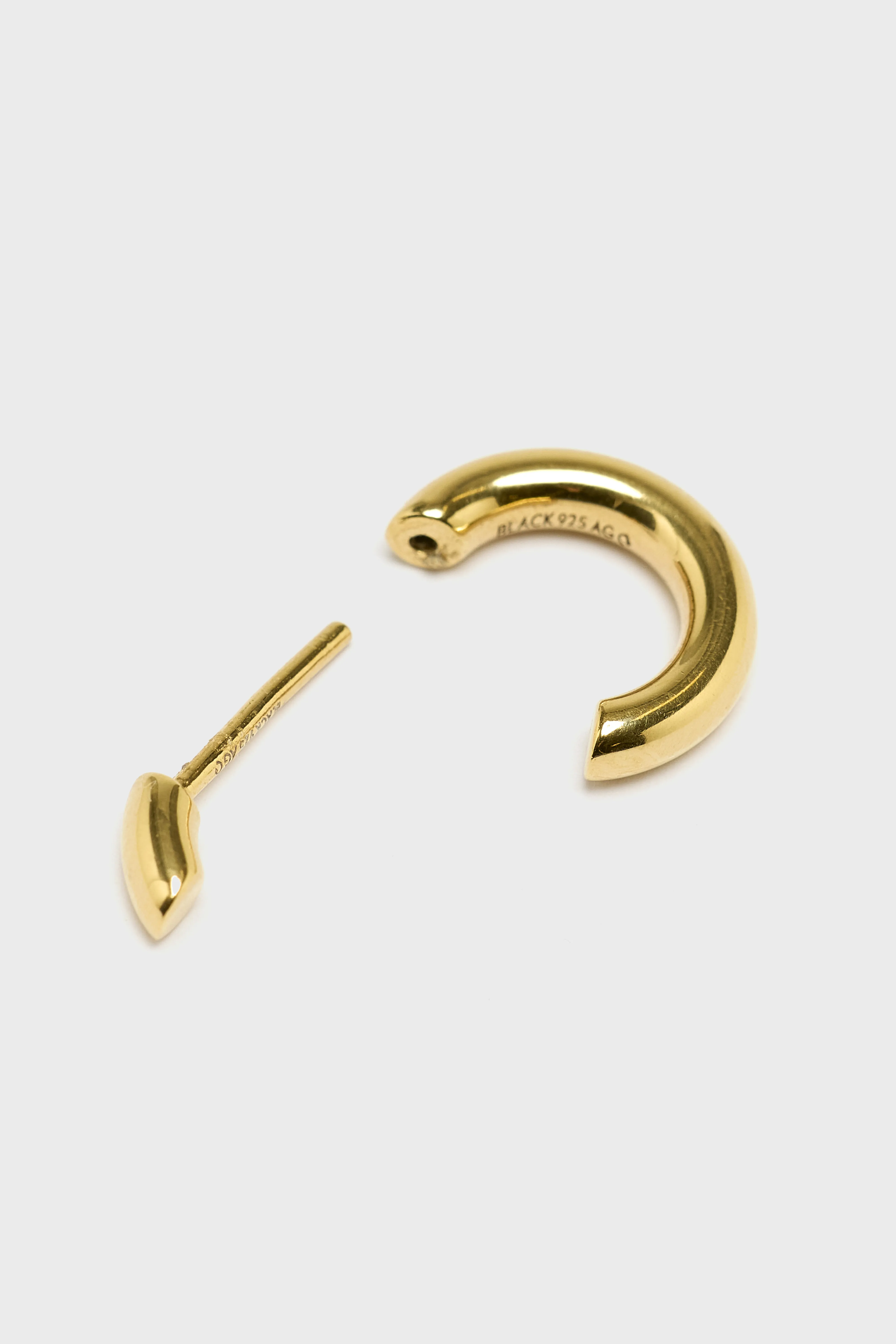 Disrupted 14 Hoop Earring (242 / W / GOLD) - Image 4