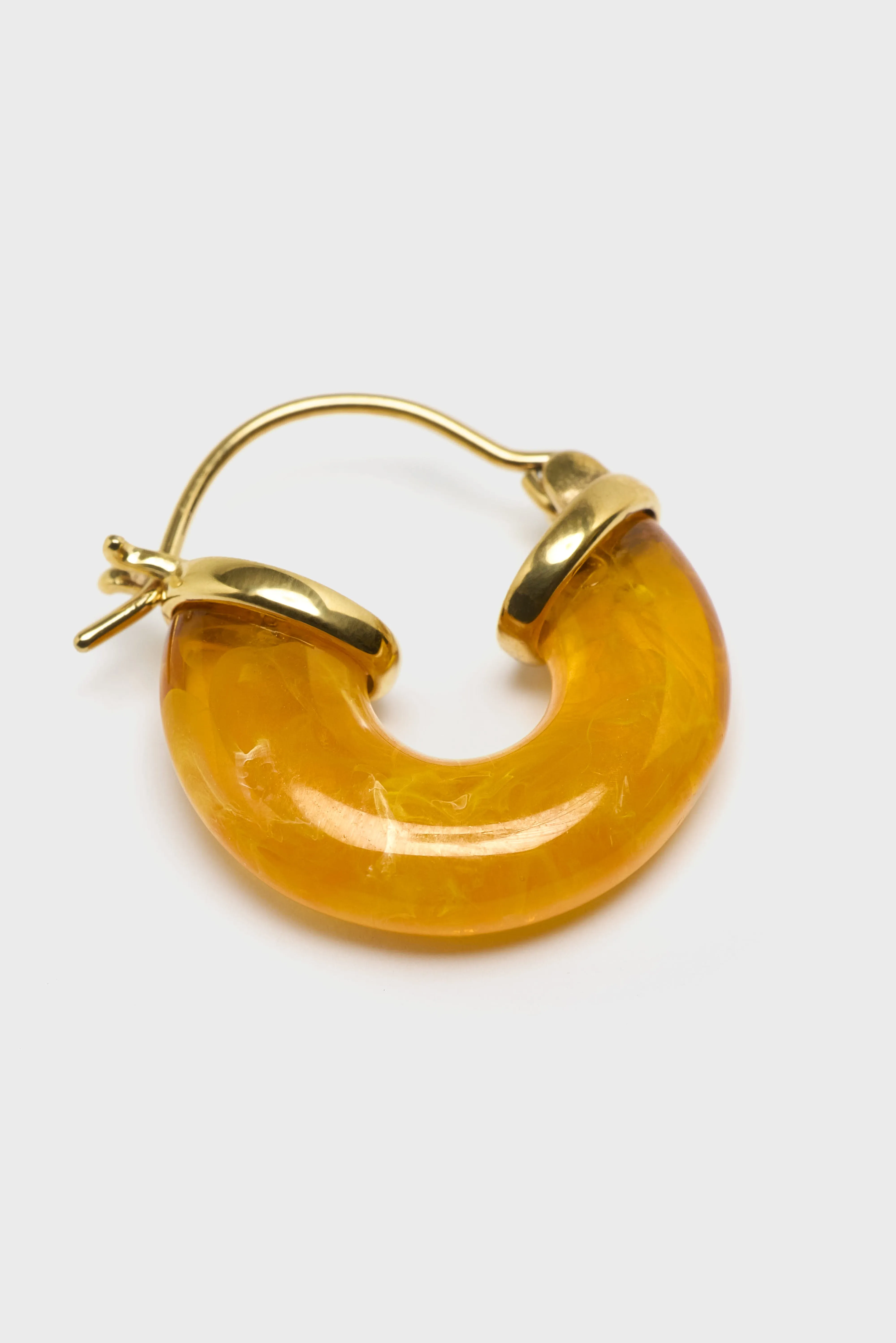 Petit Swell Hoop Earrings  (261 / W / ORANGE) - Image 3