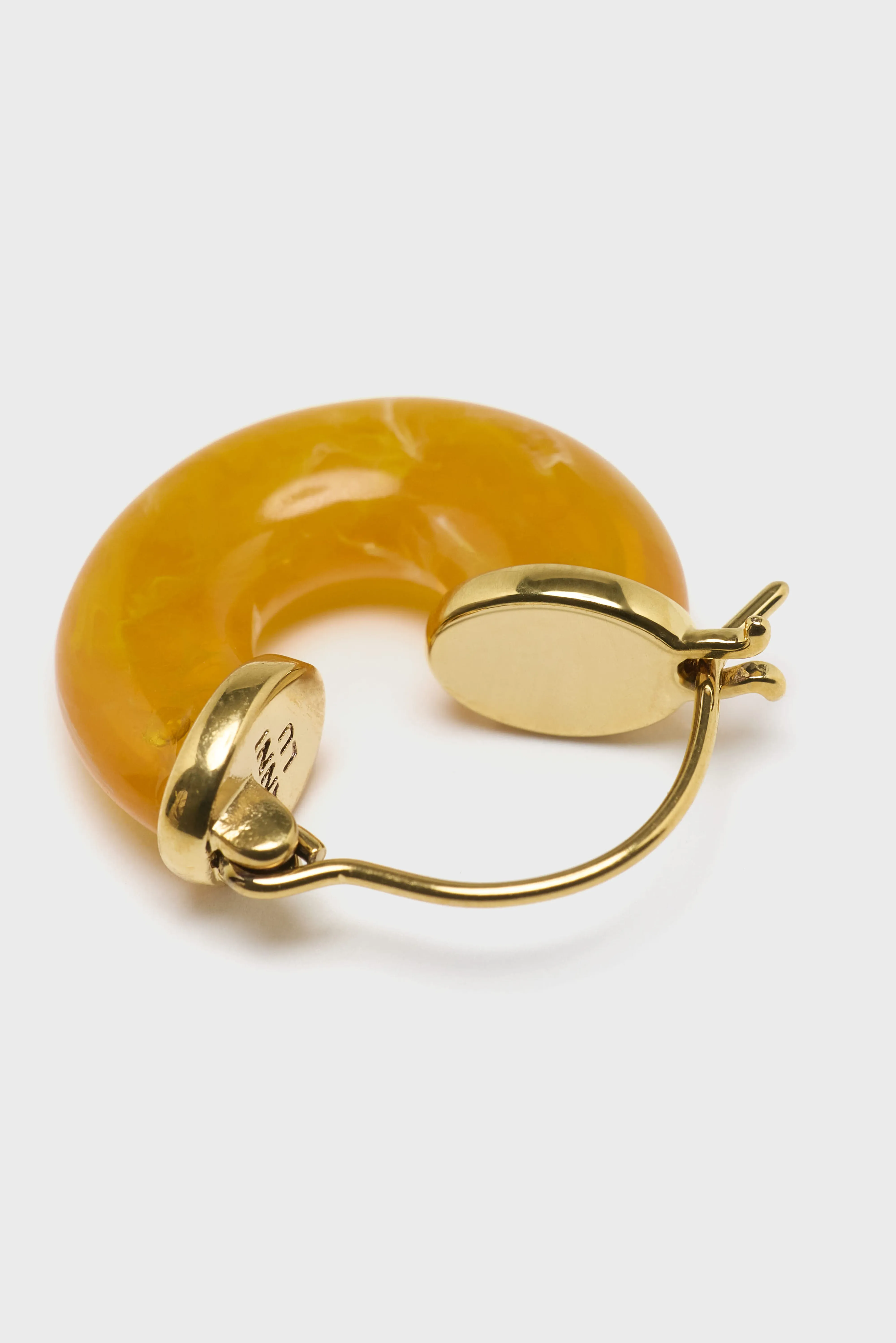 Petit Swell Hoop Earrings  (261 / W / ORANGE) - Image 4