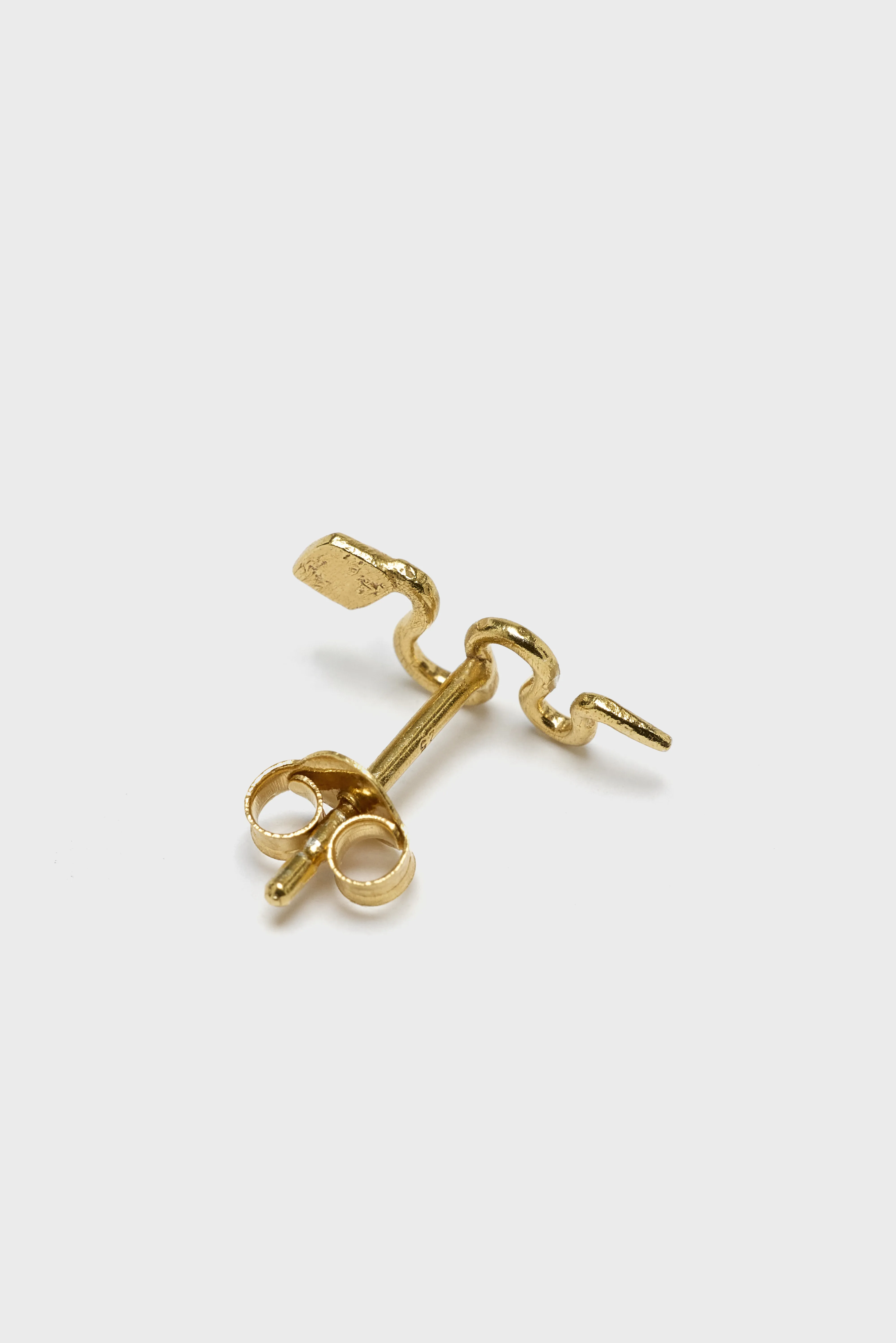 Serpent Stud Earring (242 / W / GOLD) - Image 3