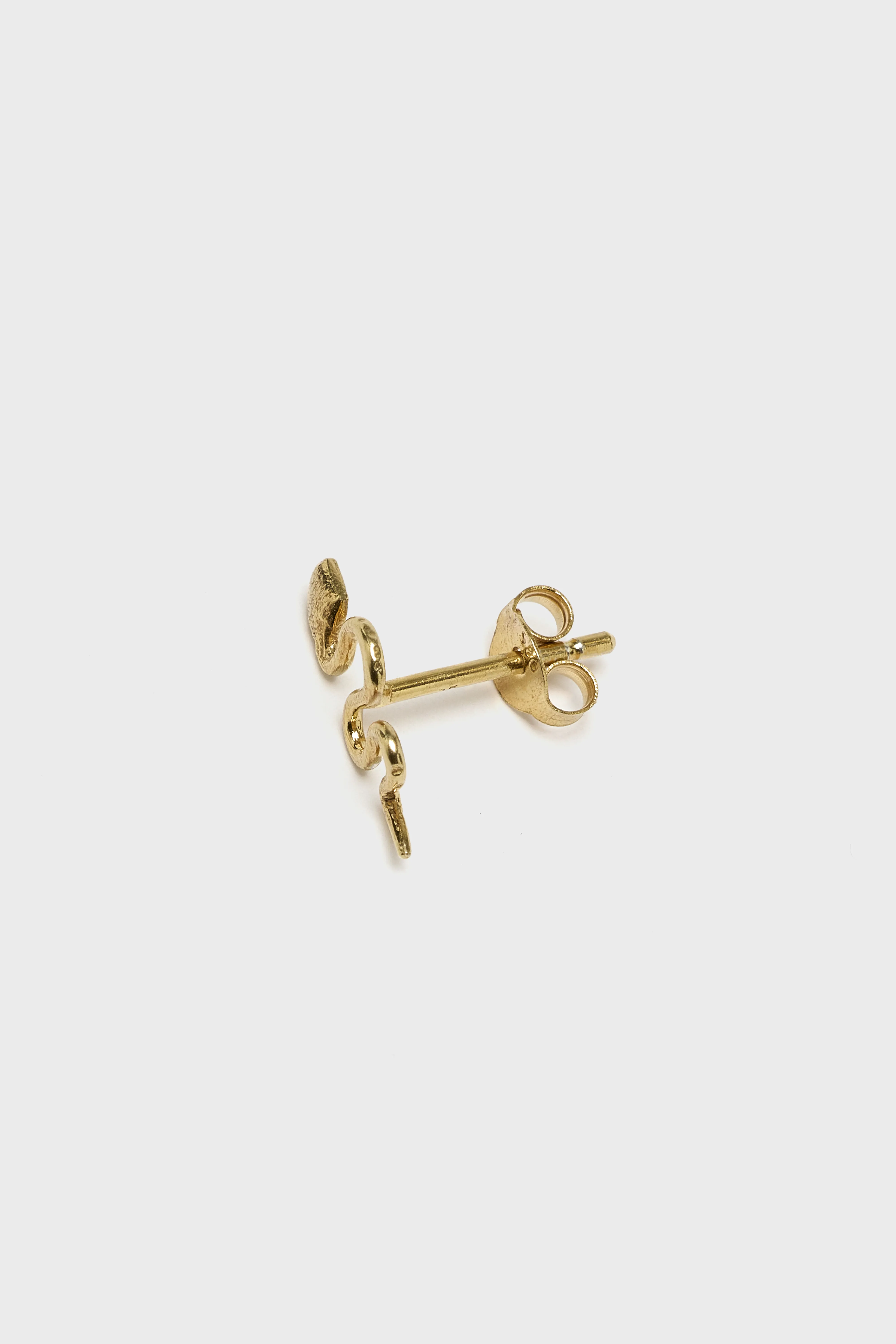 Serpent Stud Earring (242 / W / GOLD) - Image 4