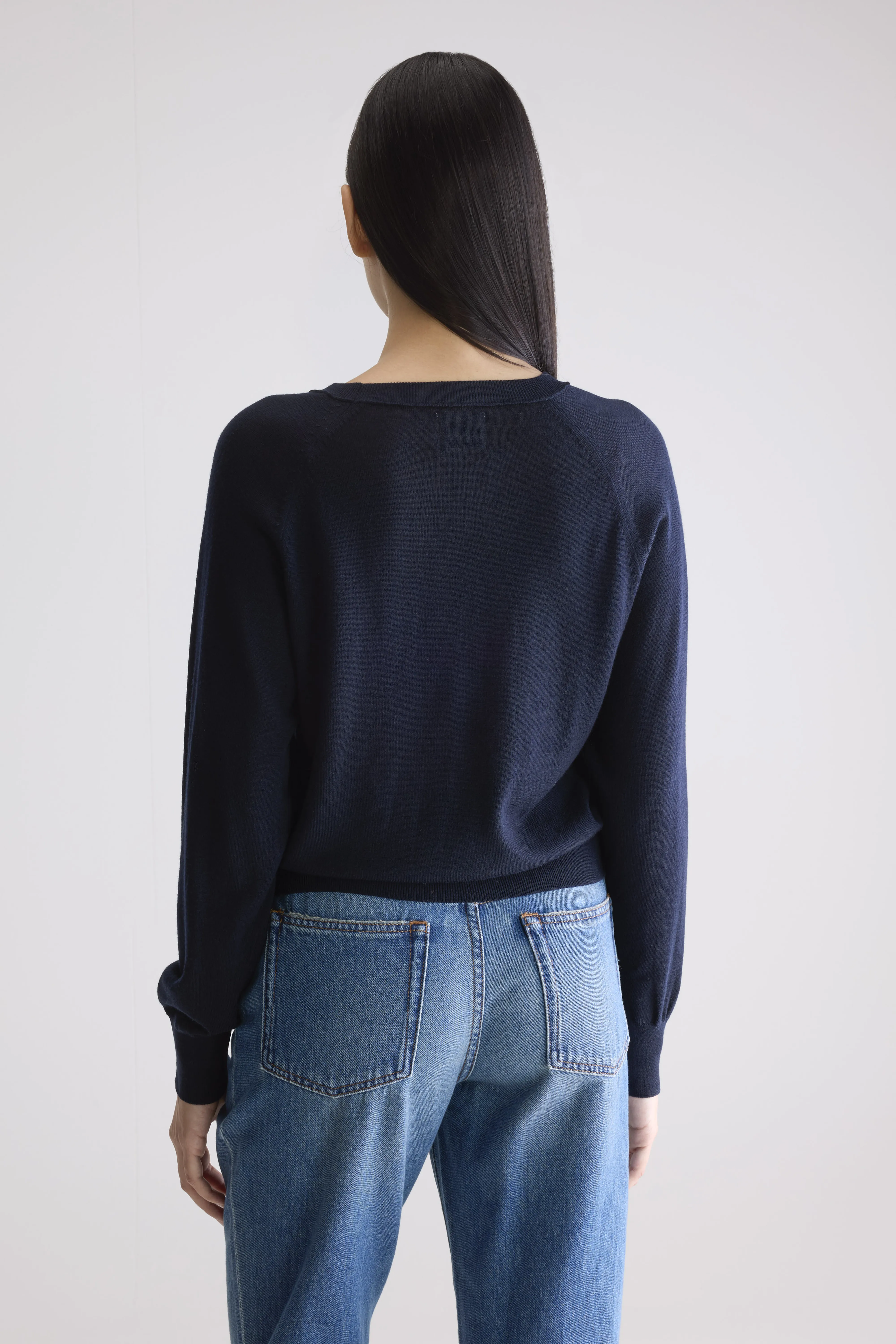 Delen classic crewneck sweater (252 / W / NAVY) - Image 4
