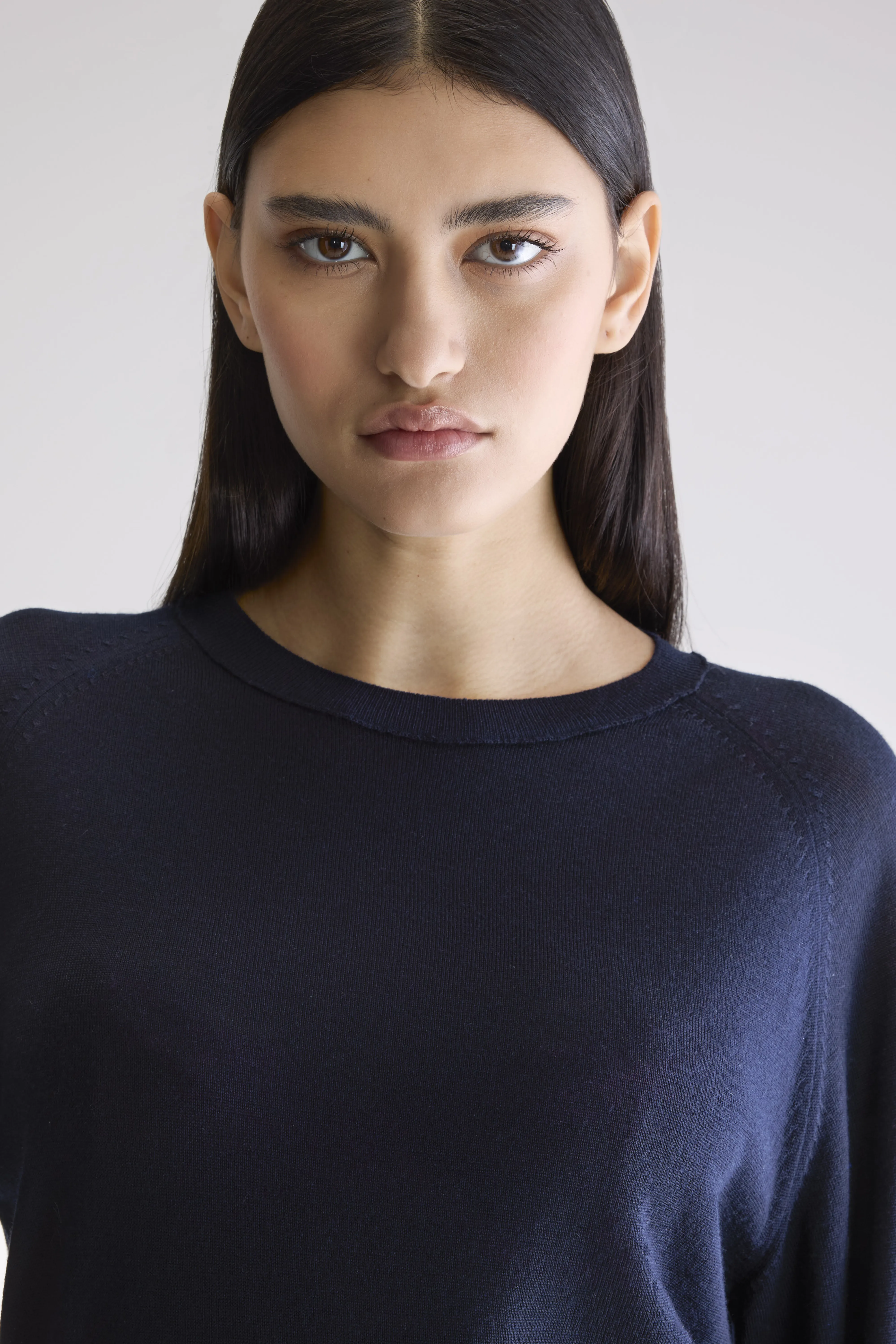 Delen classic crewneck sweater (252 / W / NAVY) - Image 5