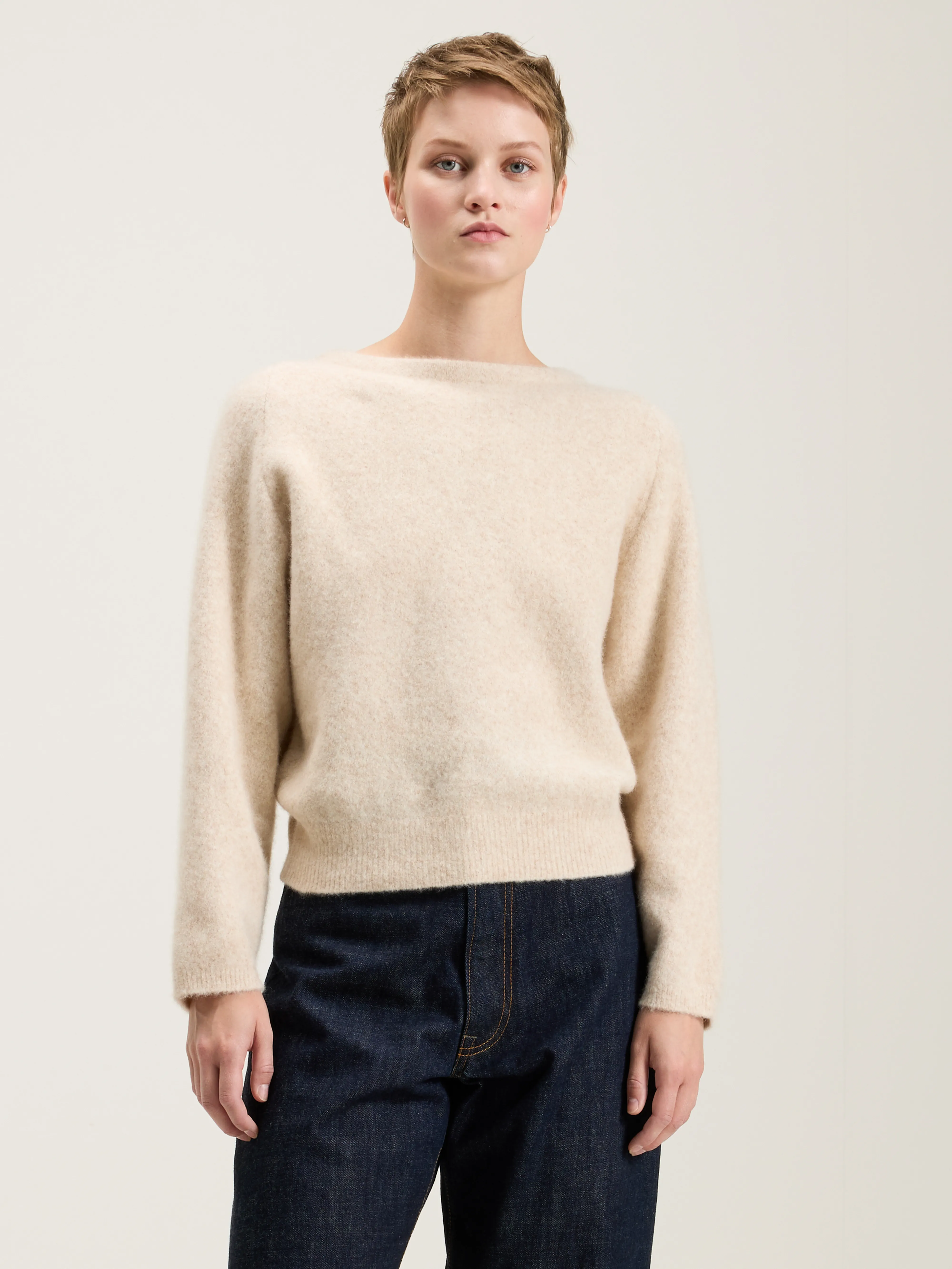 Deros round-neck sweater (242 / W / CREAM) - Image 3