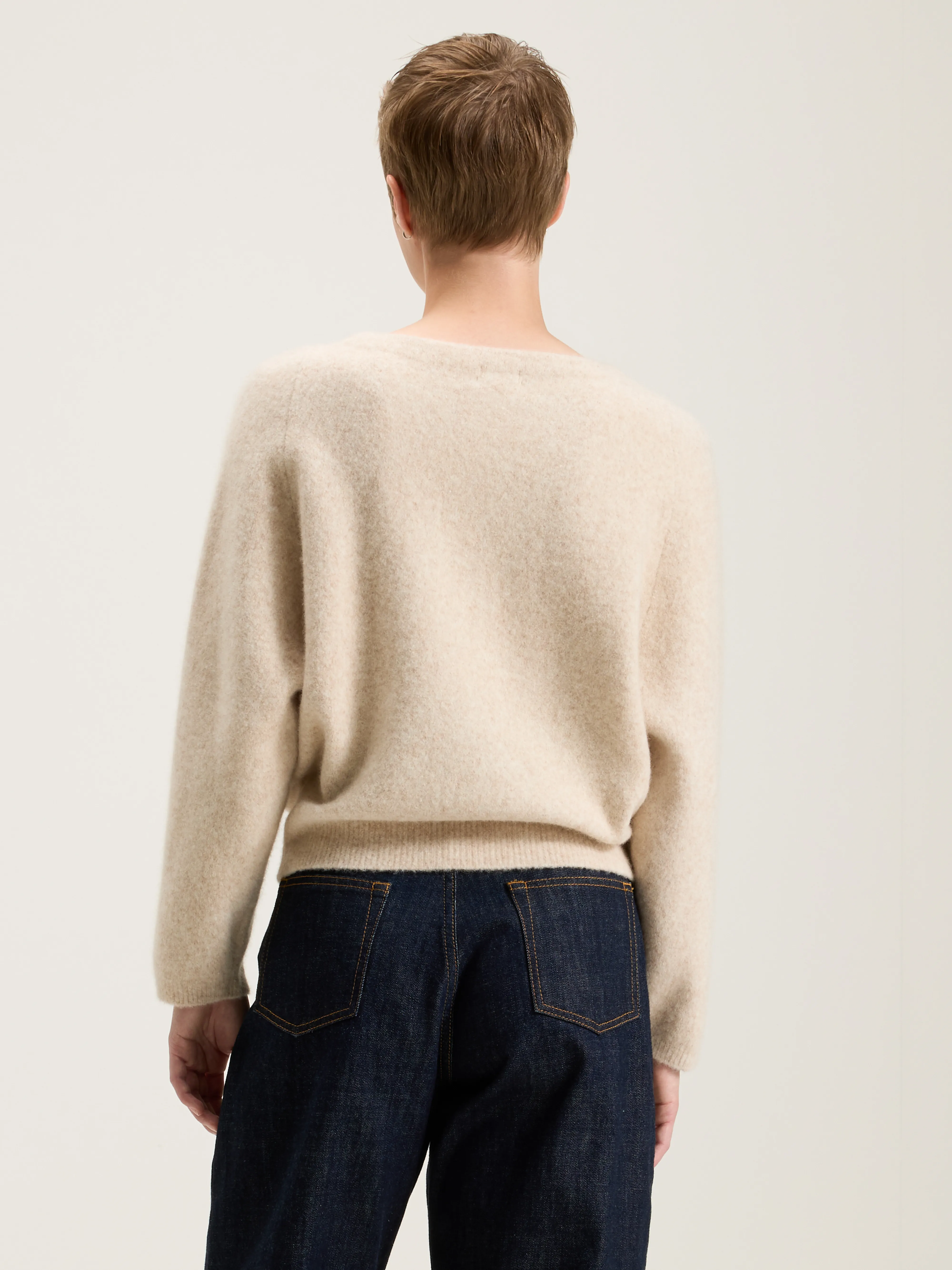 Deros round-neck sweater (242 / W / CREAM) - Image 4