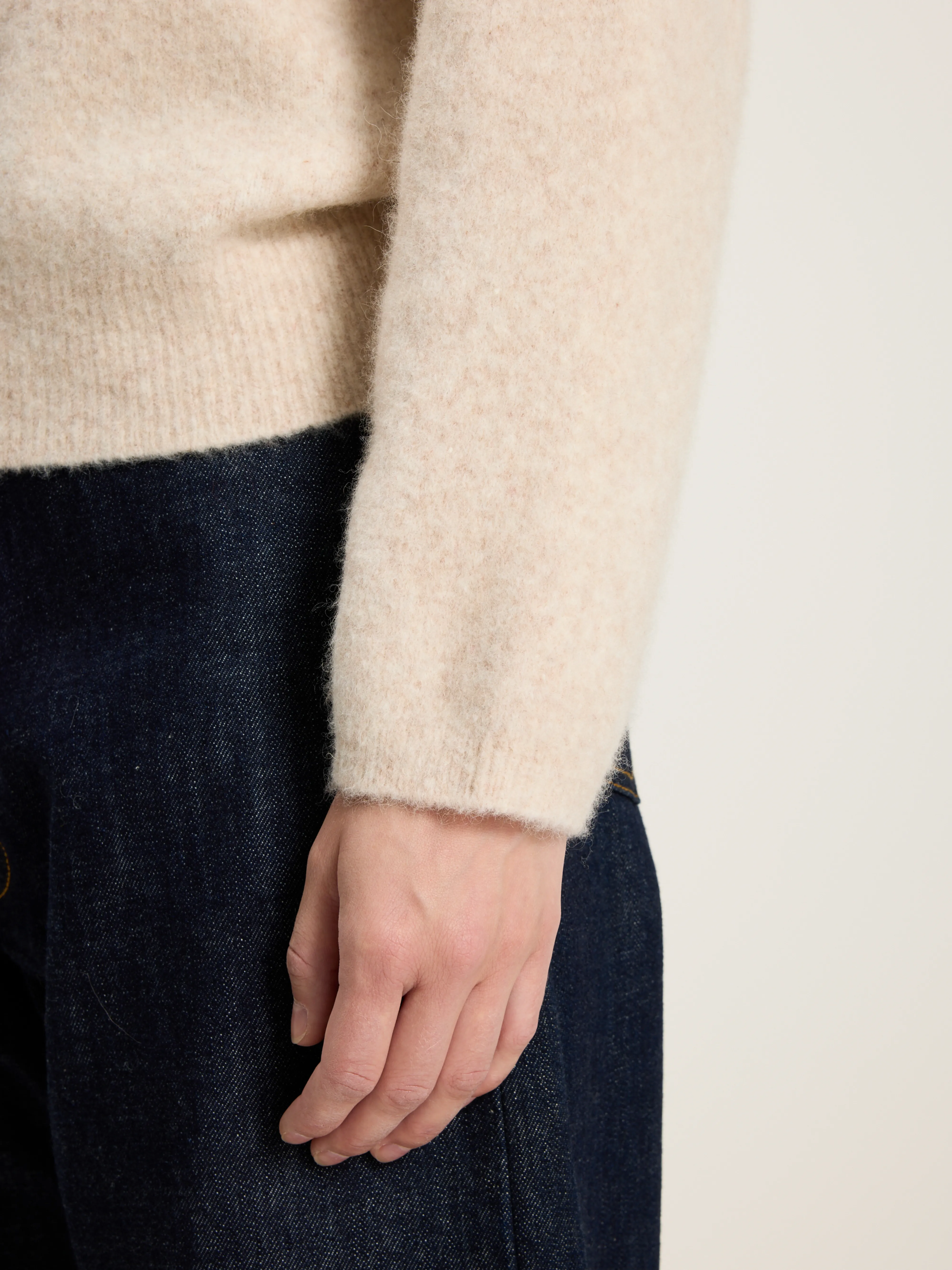 Deros round-neck sweater (242 / W / CREAM) - Image 6