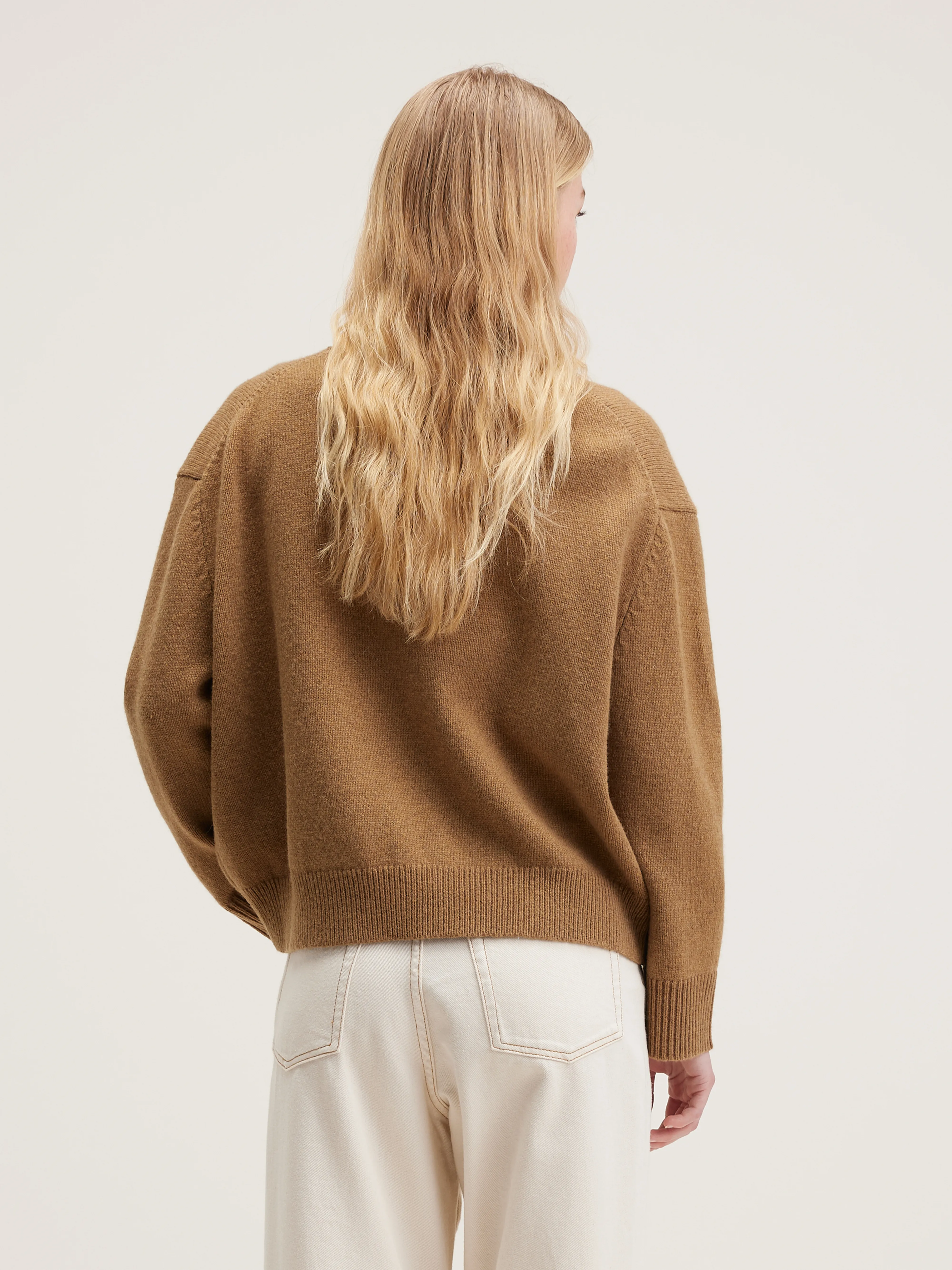 Gaddin boxy cardigan (242 / W / TAN) - Image 4