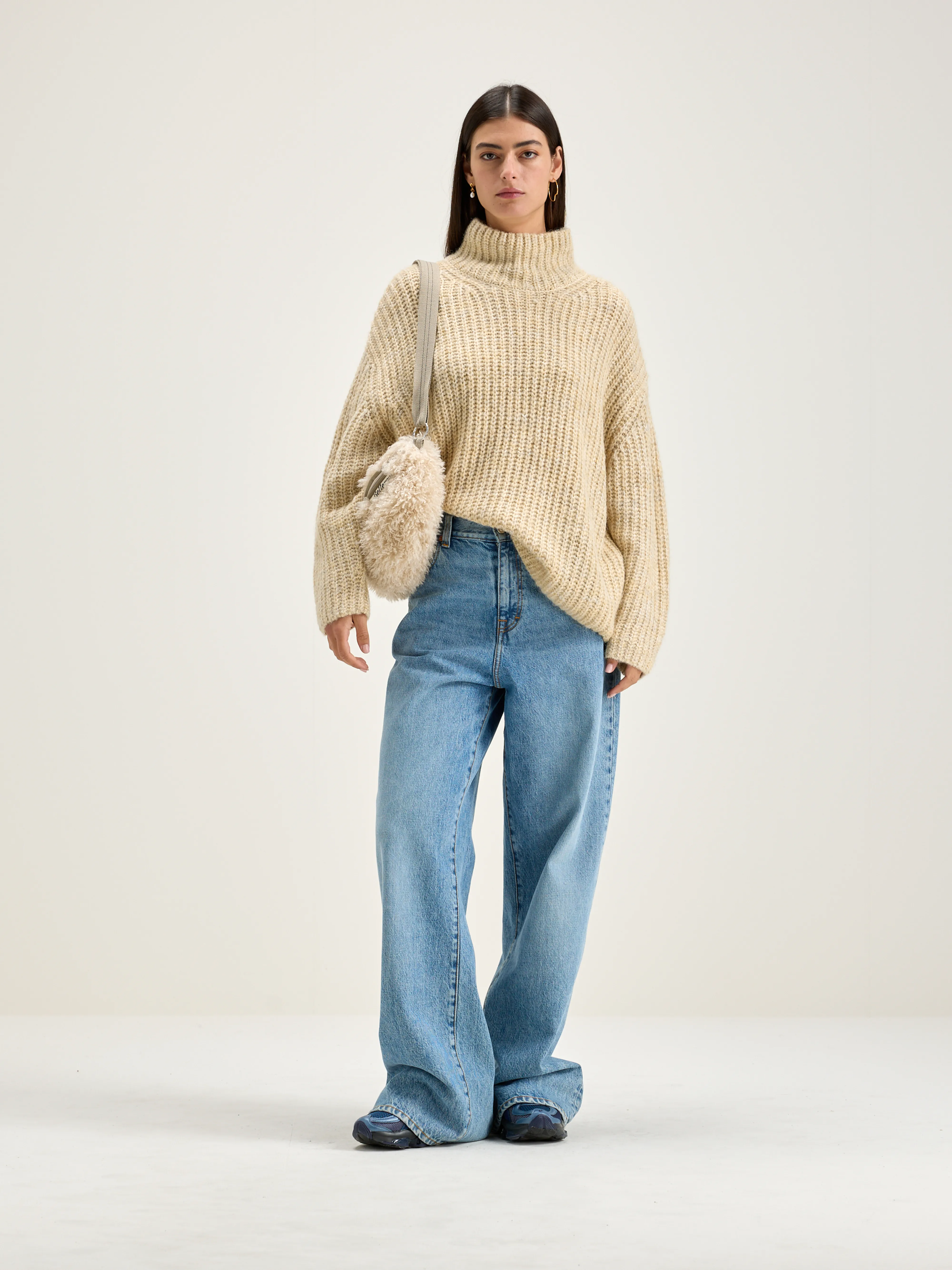 Gap funnel-neck sweater (242 / W / OATMEAL) - Image 3