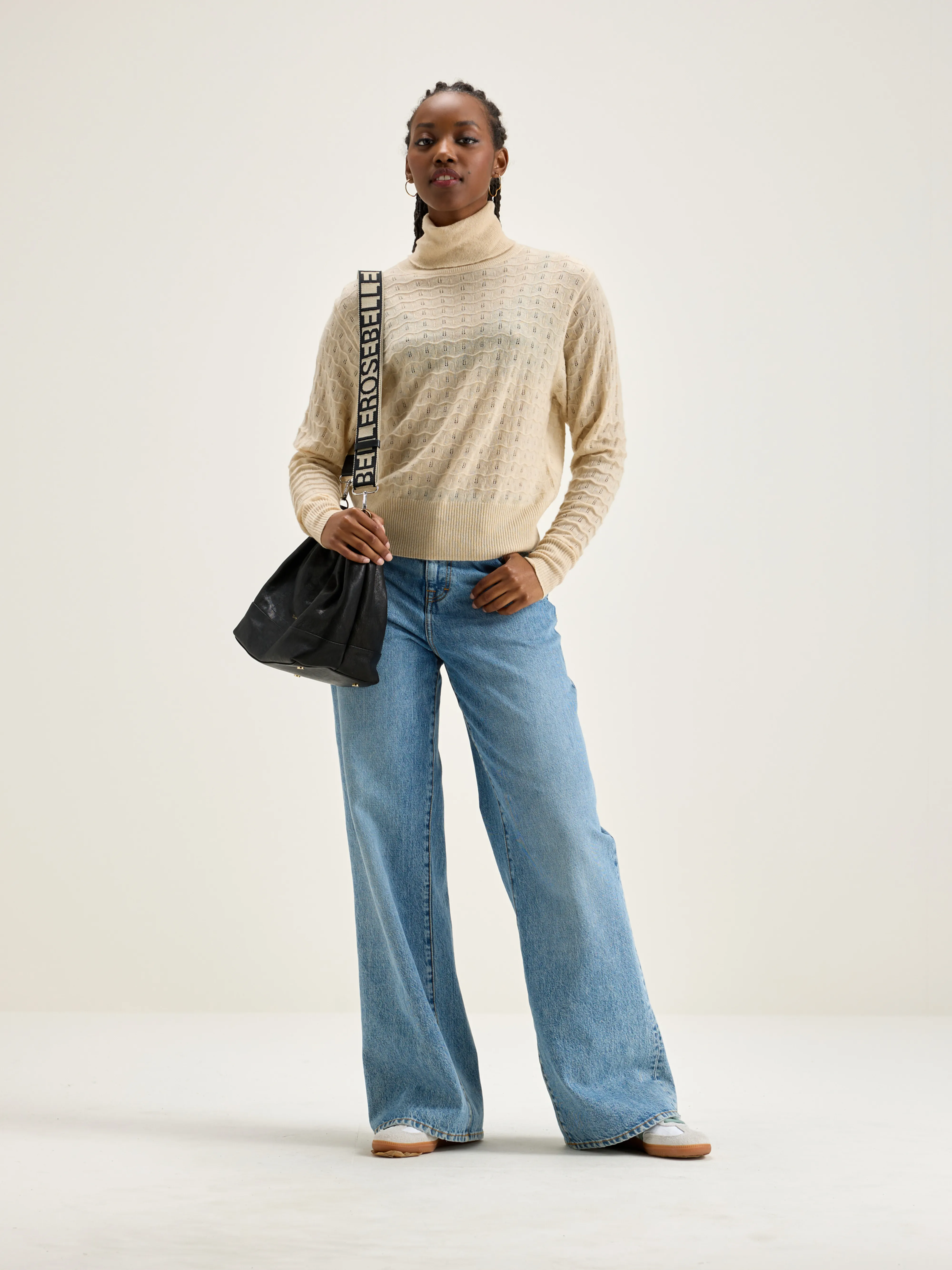 Run turtleneck sweater (242 / W / CREAM) - Image 3