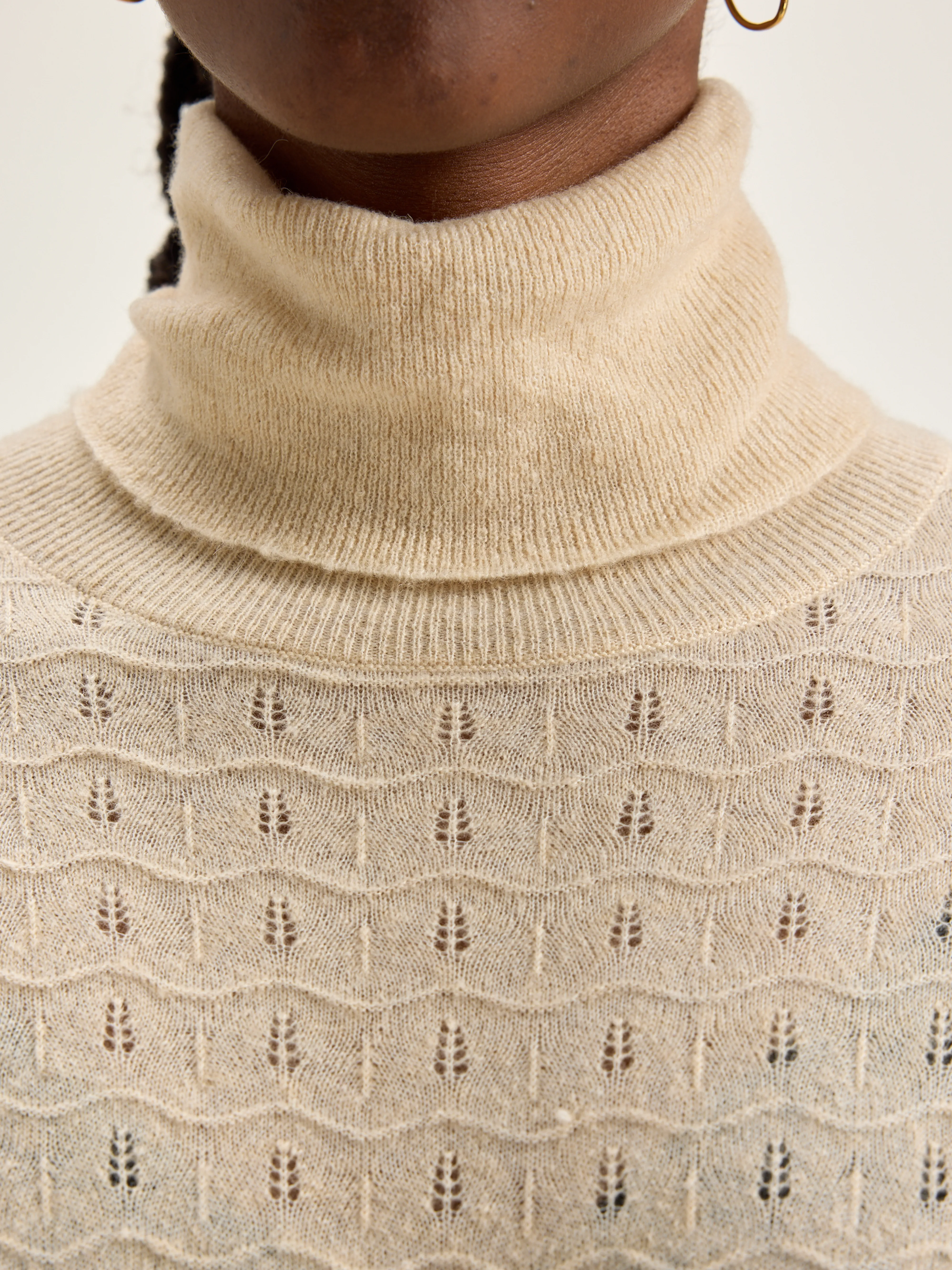 Run turtleneck sweater (242 / W / CREAM) - Image 5