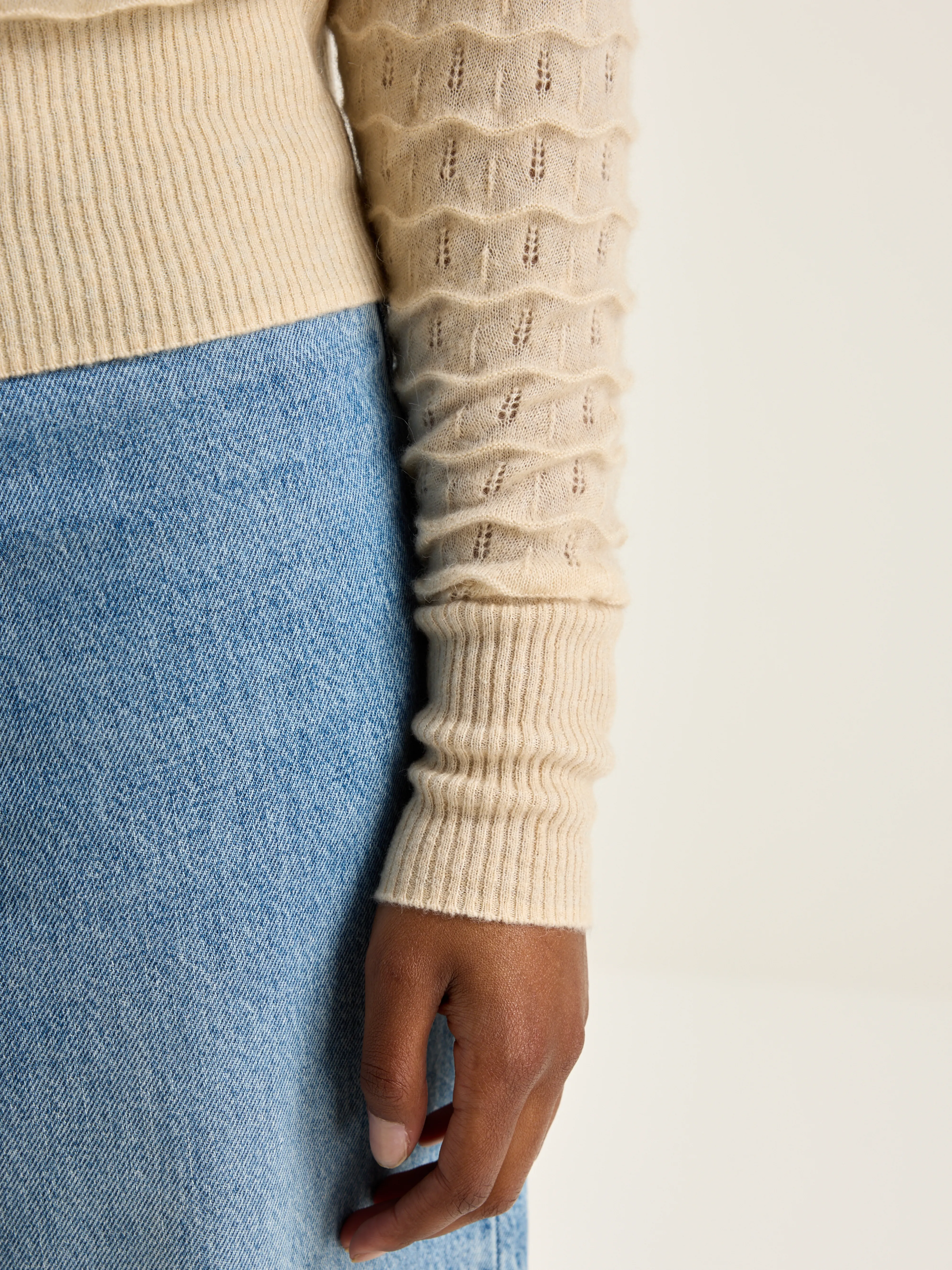 Run turtleneck sweater (242 / W / CREAM) - Image 6