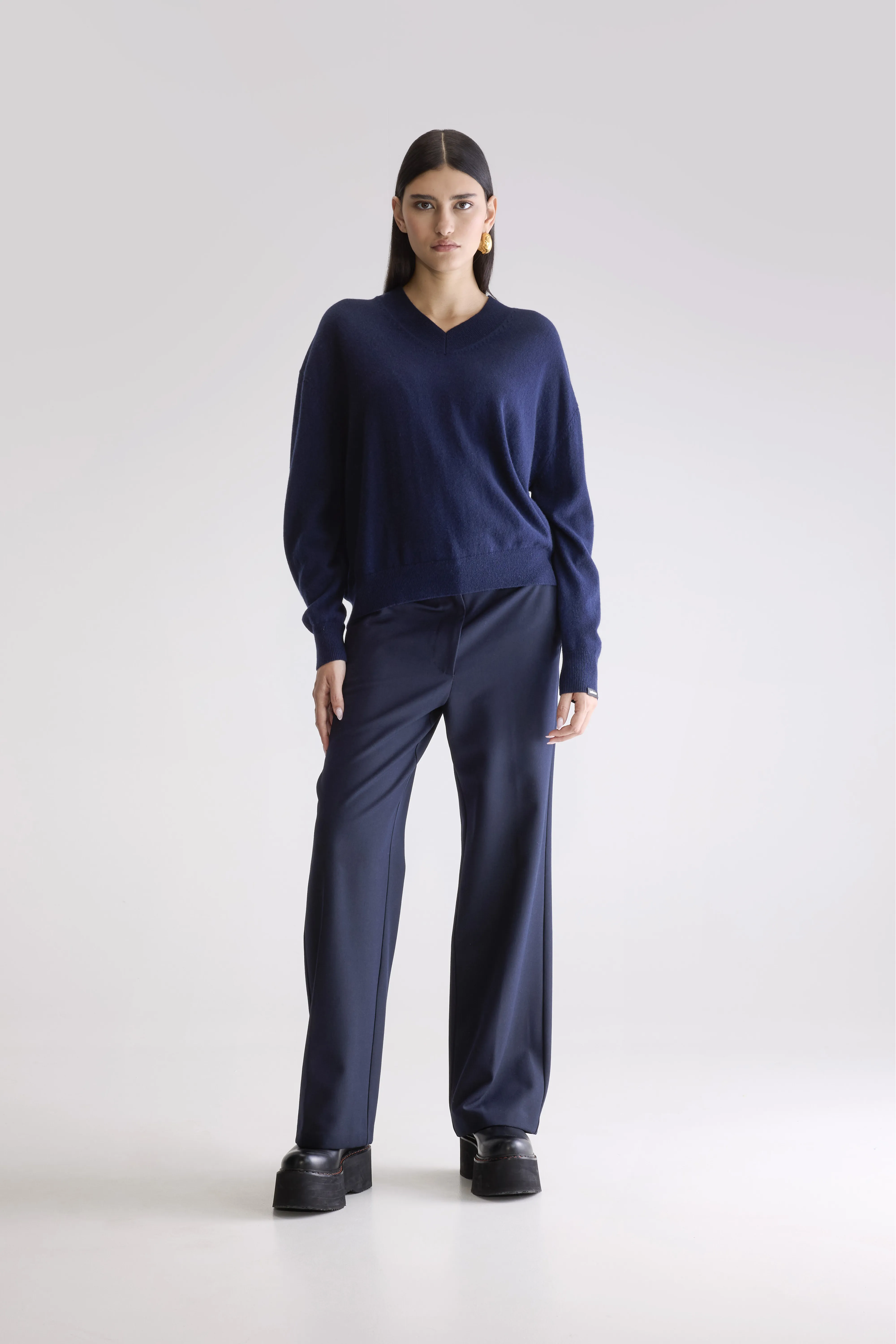 Slax cashmere sweater (252 / W / NAVY) - Image 3
