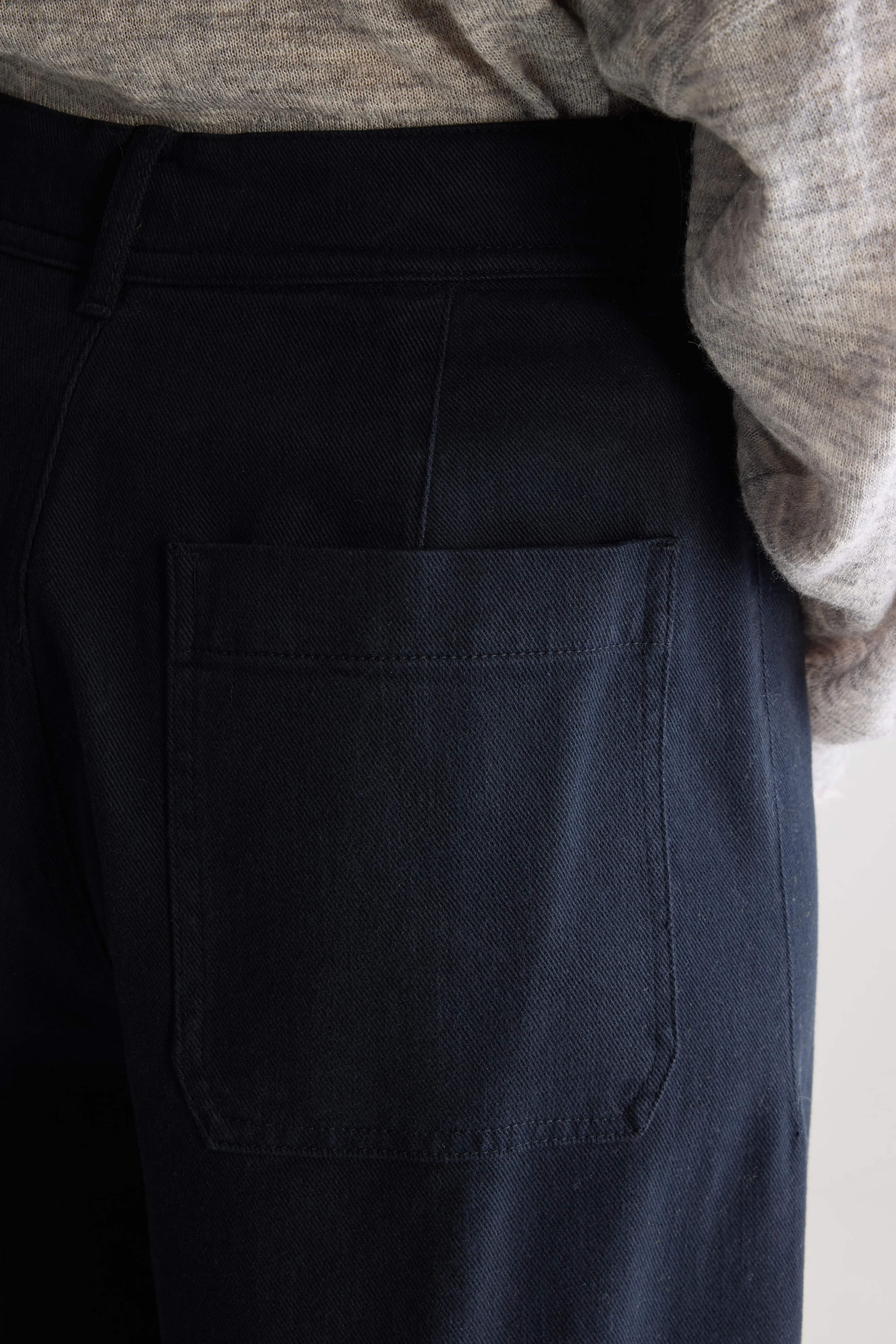Lottie wide trousers (252 / W / NAVY) - Image 7