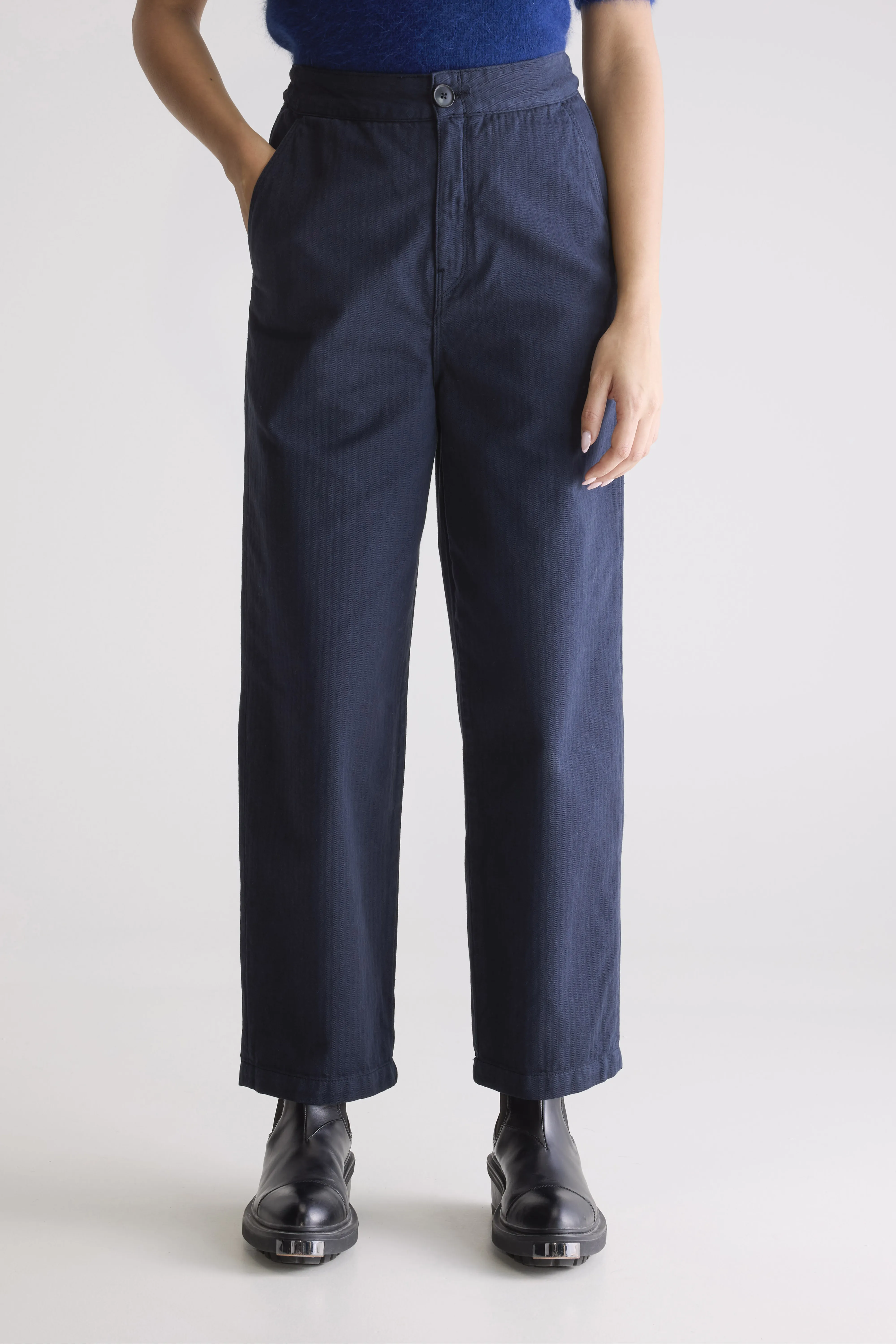 Pasop relaxed trousers (252 / W / NAVY) - Image 3