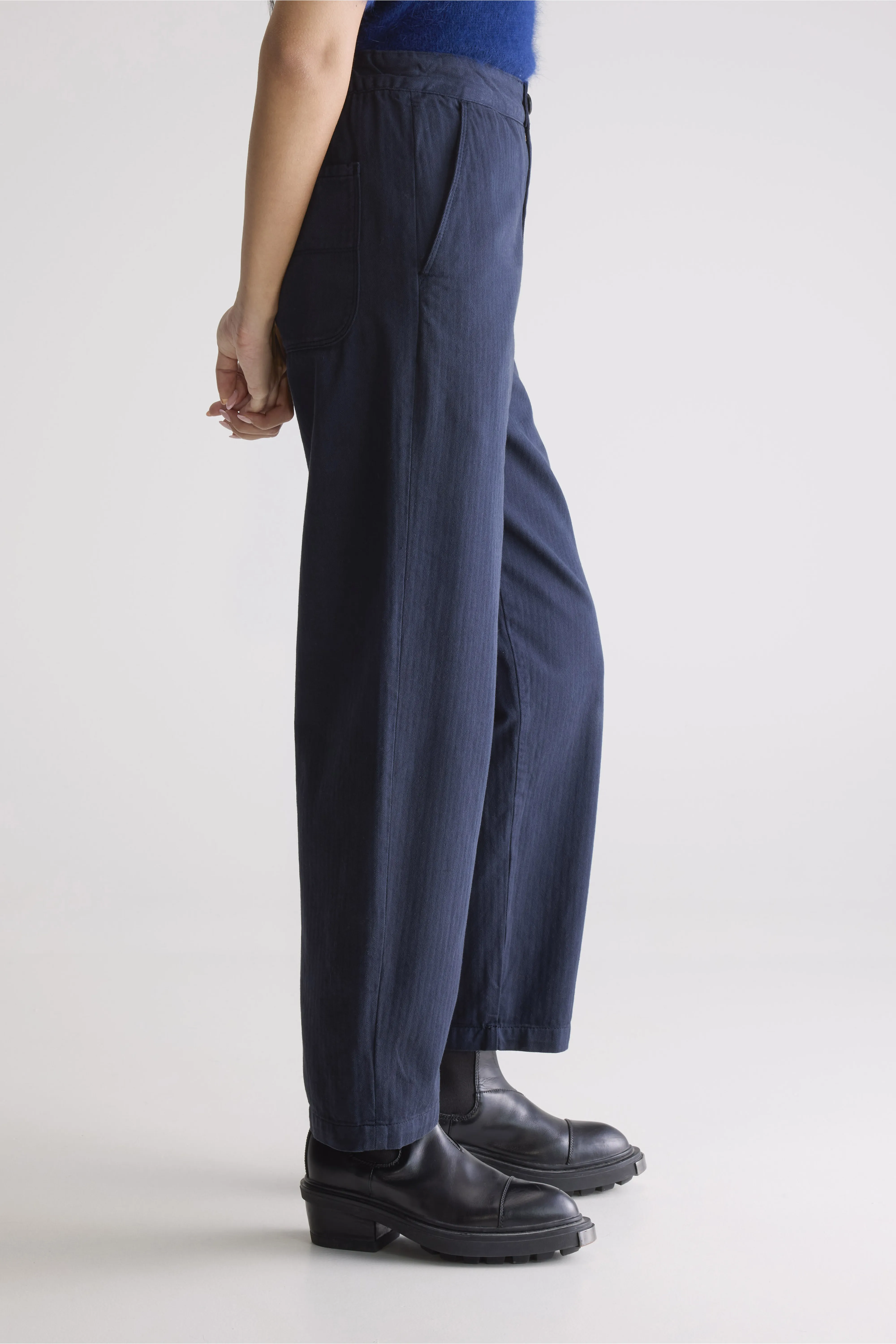 Pasop relaxed trousers (252 / W / NAVY) - Image 5