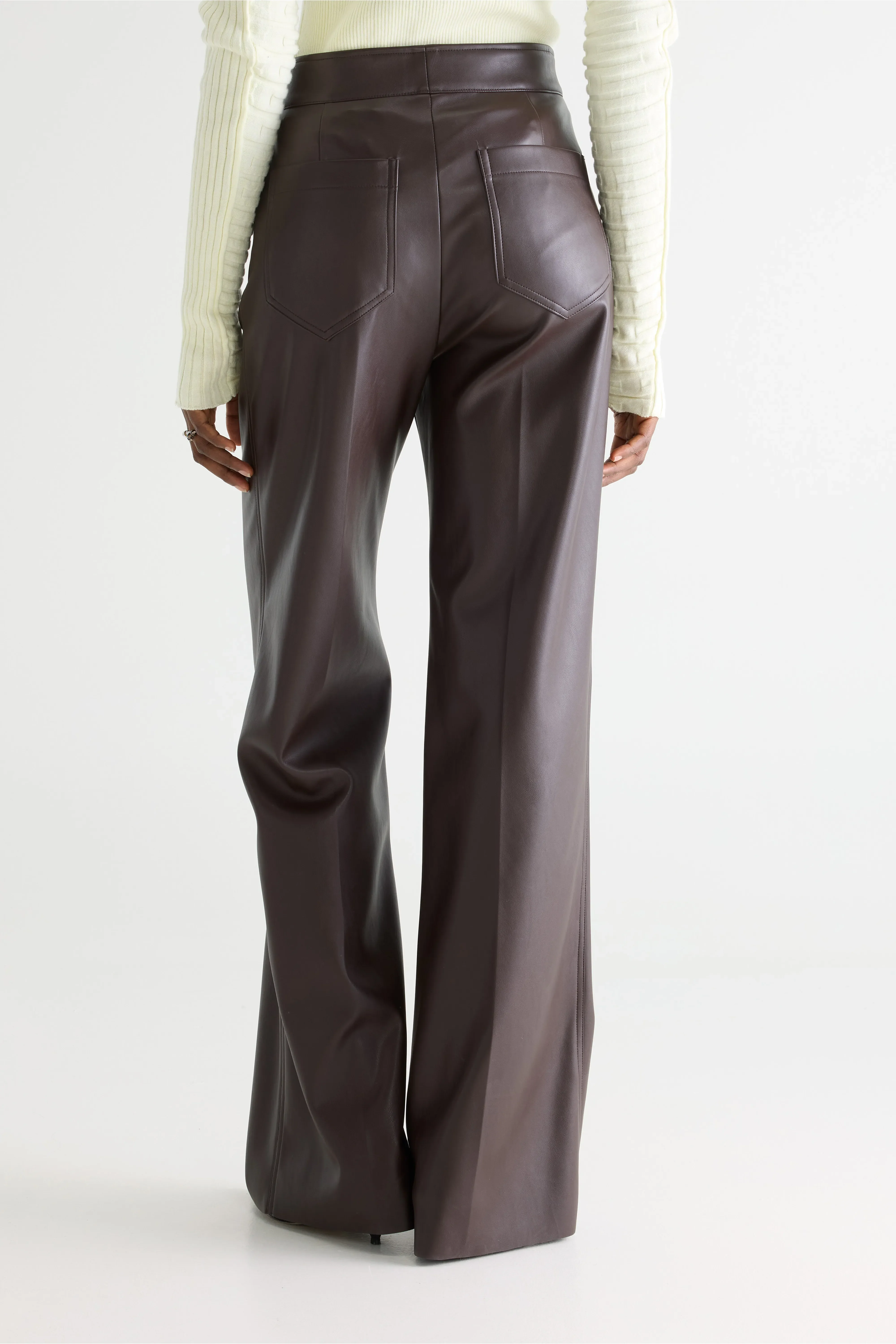 Vinj faux-leather trousers (261 / W / DARK ROAST) - Image 4