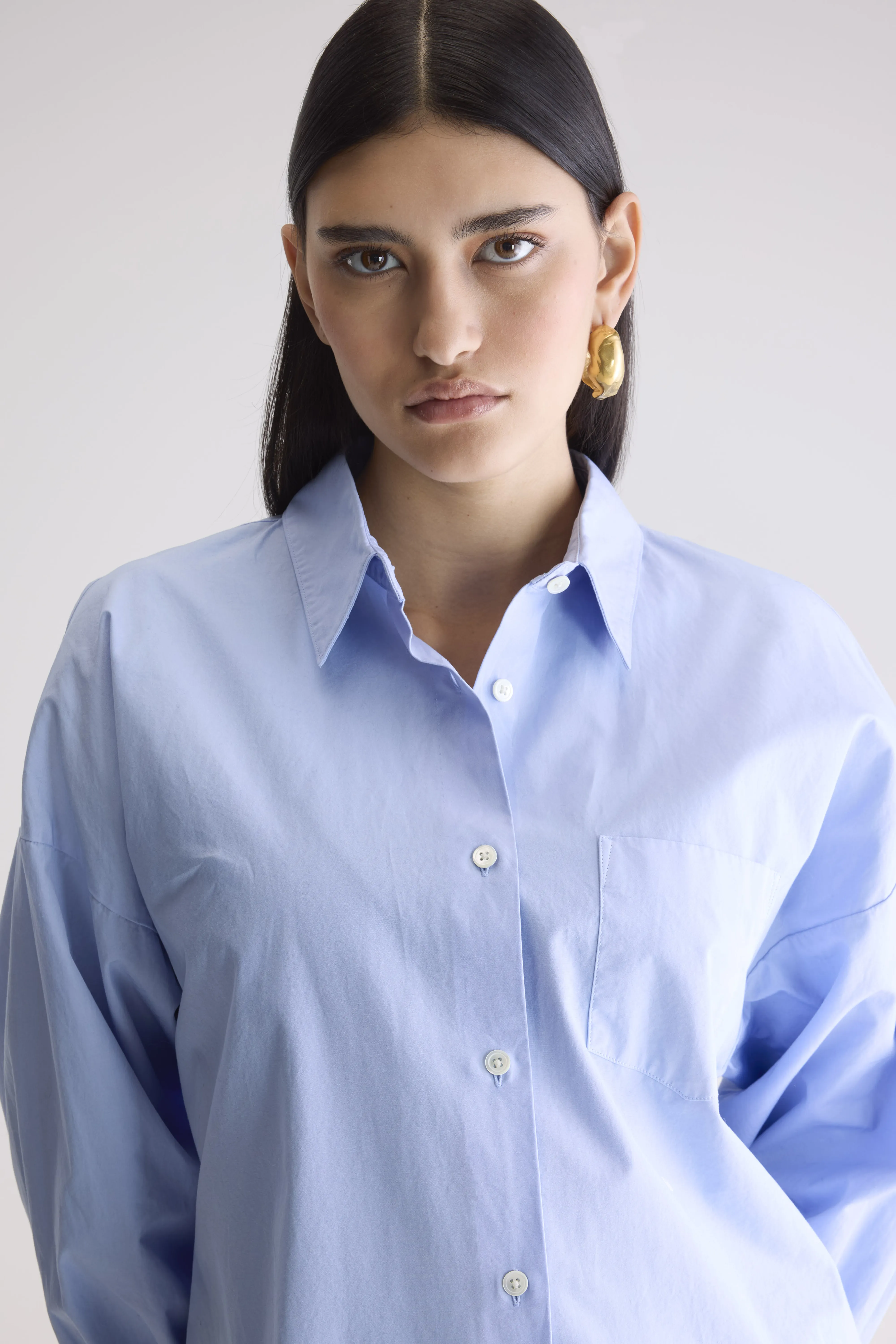 Giorgia poplin shirt (252 / W / SKY) - Image 6