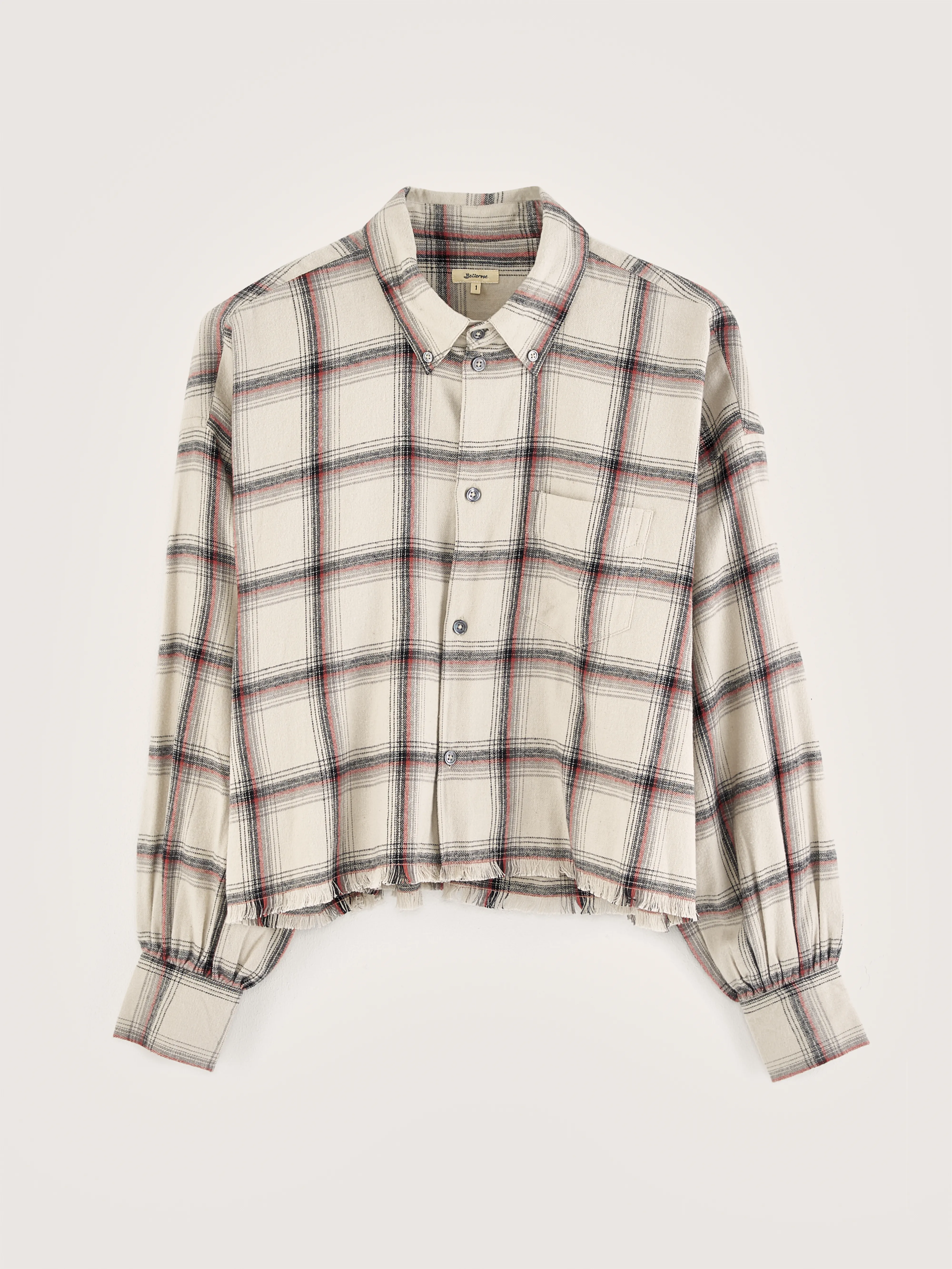 Kraft cropped shirt (242 / W / CHECK A) - Image 7