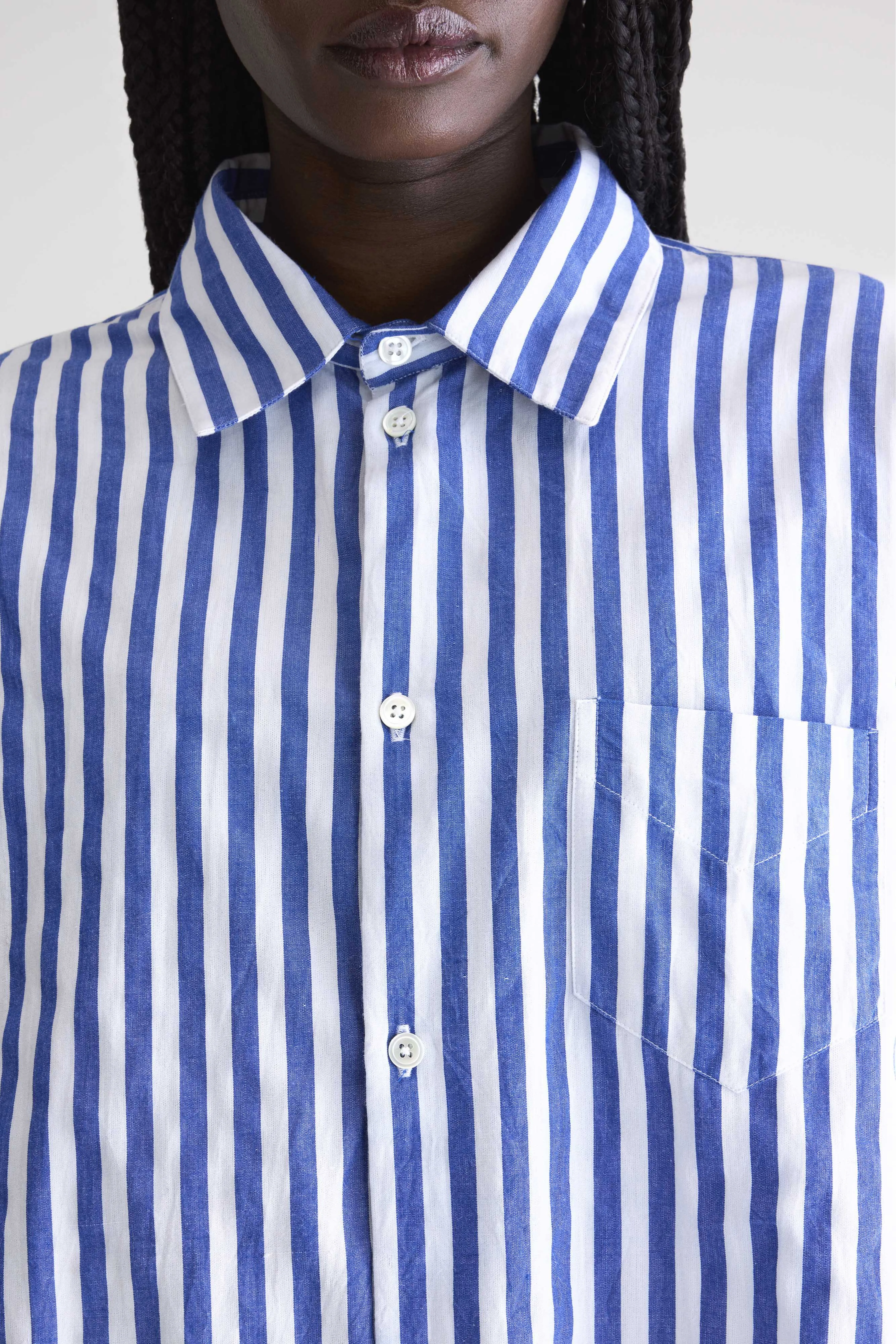 Kraft cropped poplin shirt (252 / W / STRIPE A) - Image 5