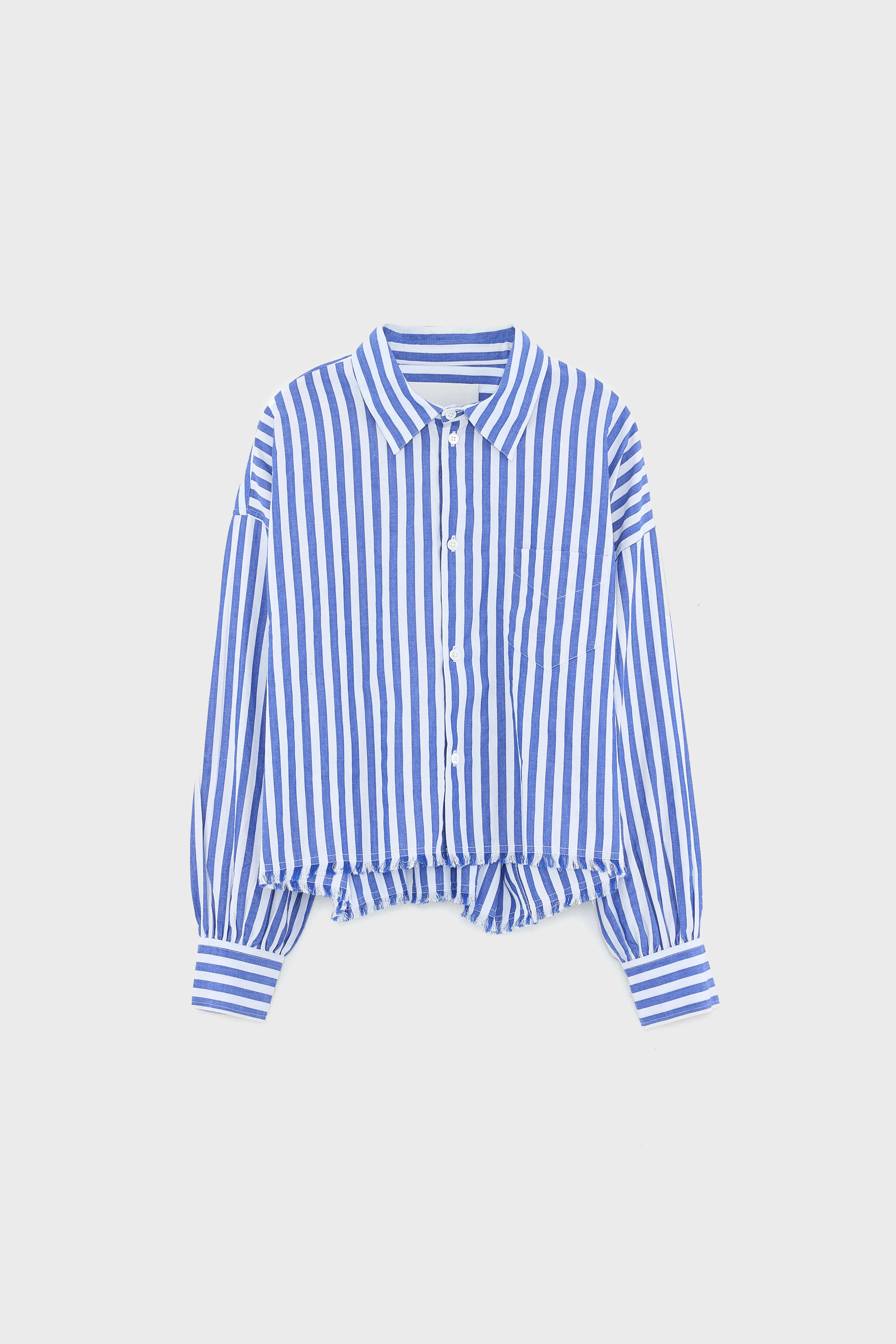 Kraft cropped poplin shirt (252 / W / STRIPE A) - Image 7