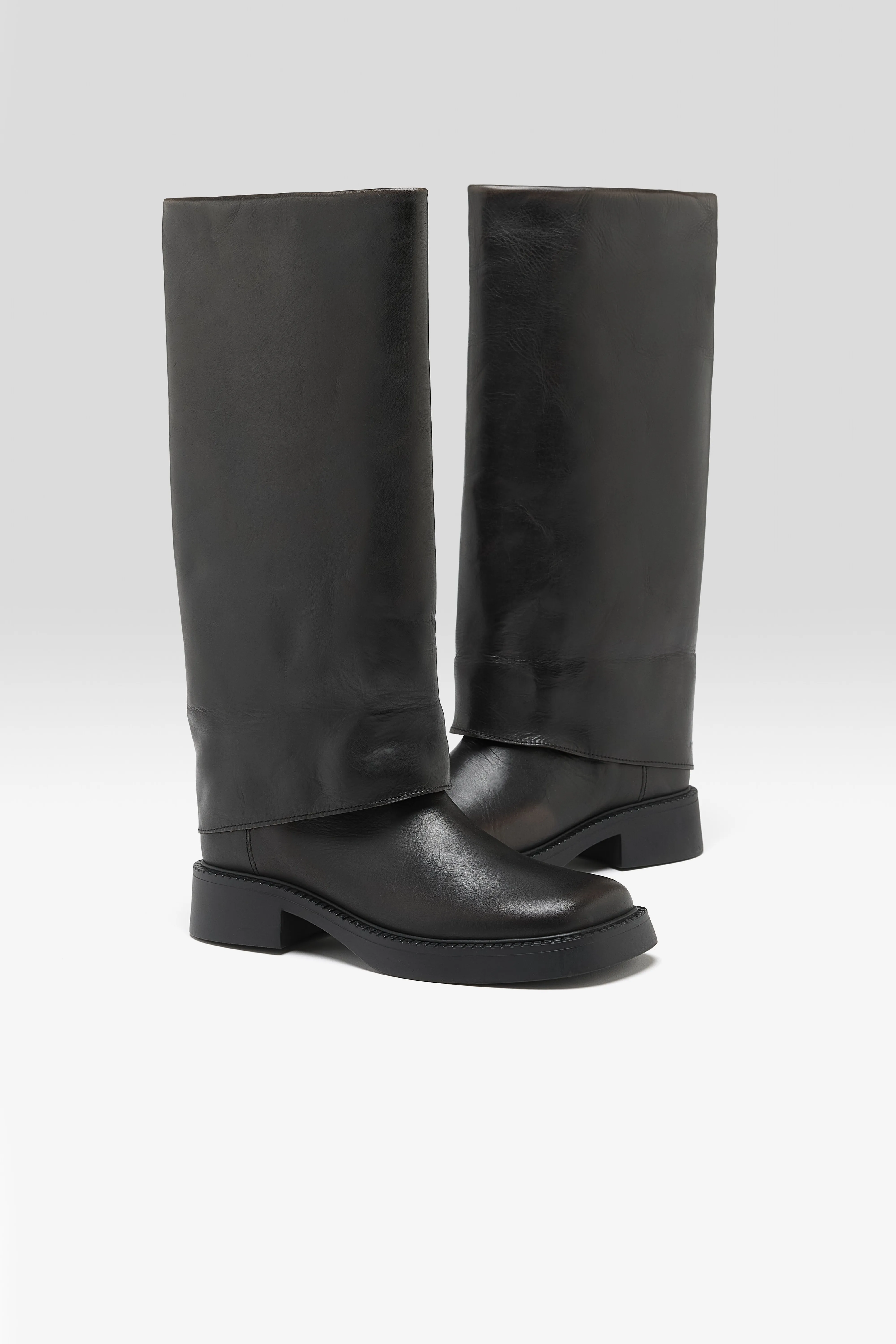 Leala Brushed Leather Boots  (252 / W / BLACK) - Image 3