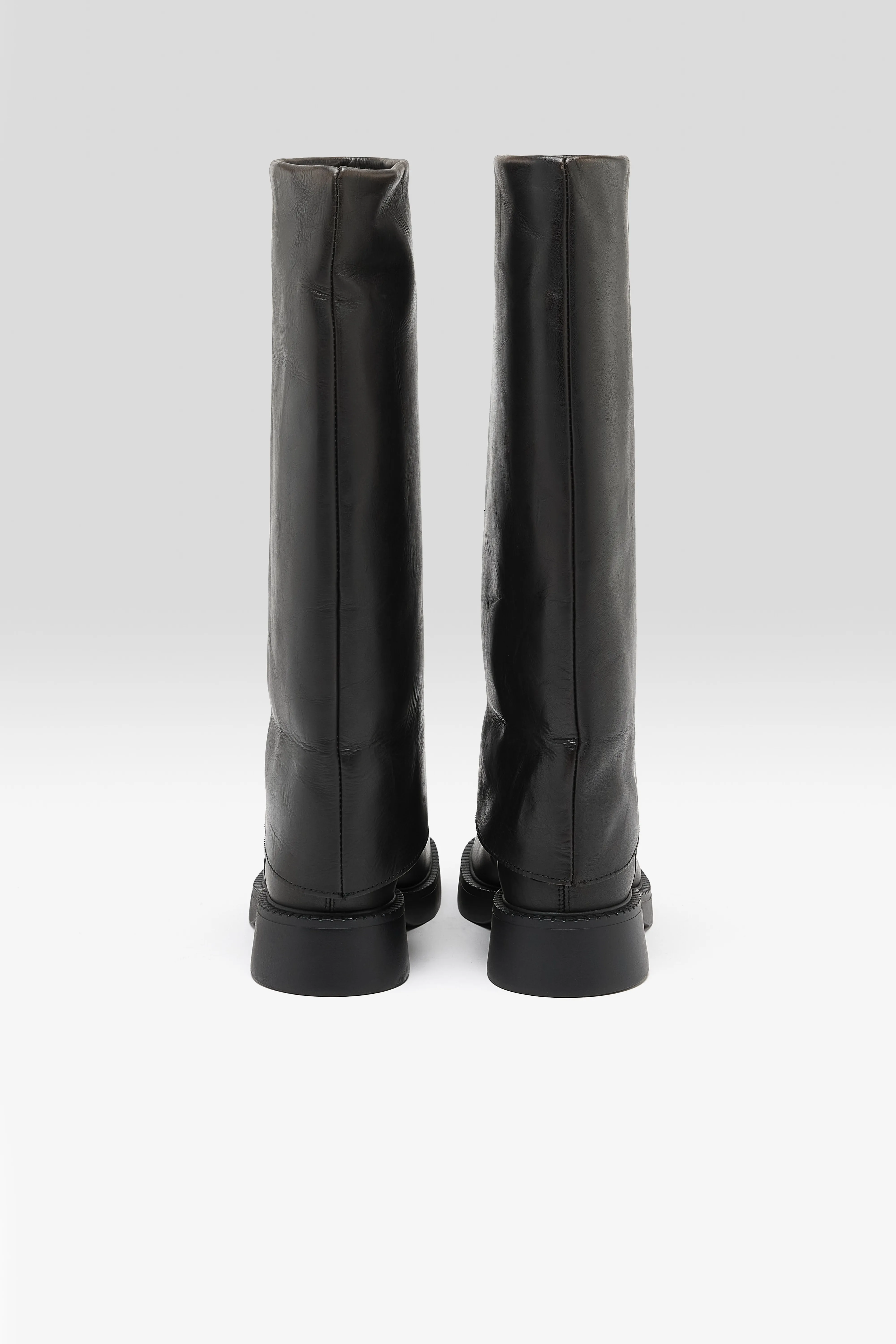 Leala Brushed Leather Boots  (252 / W / BLACK) - Image 6