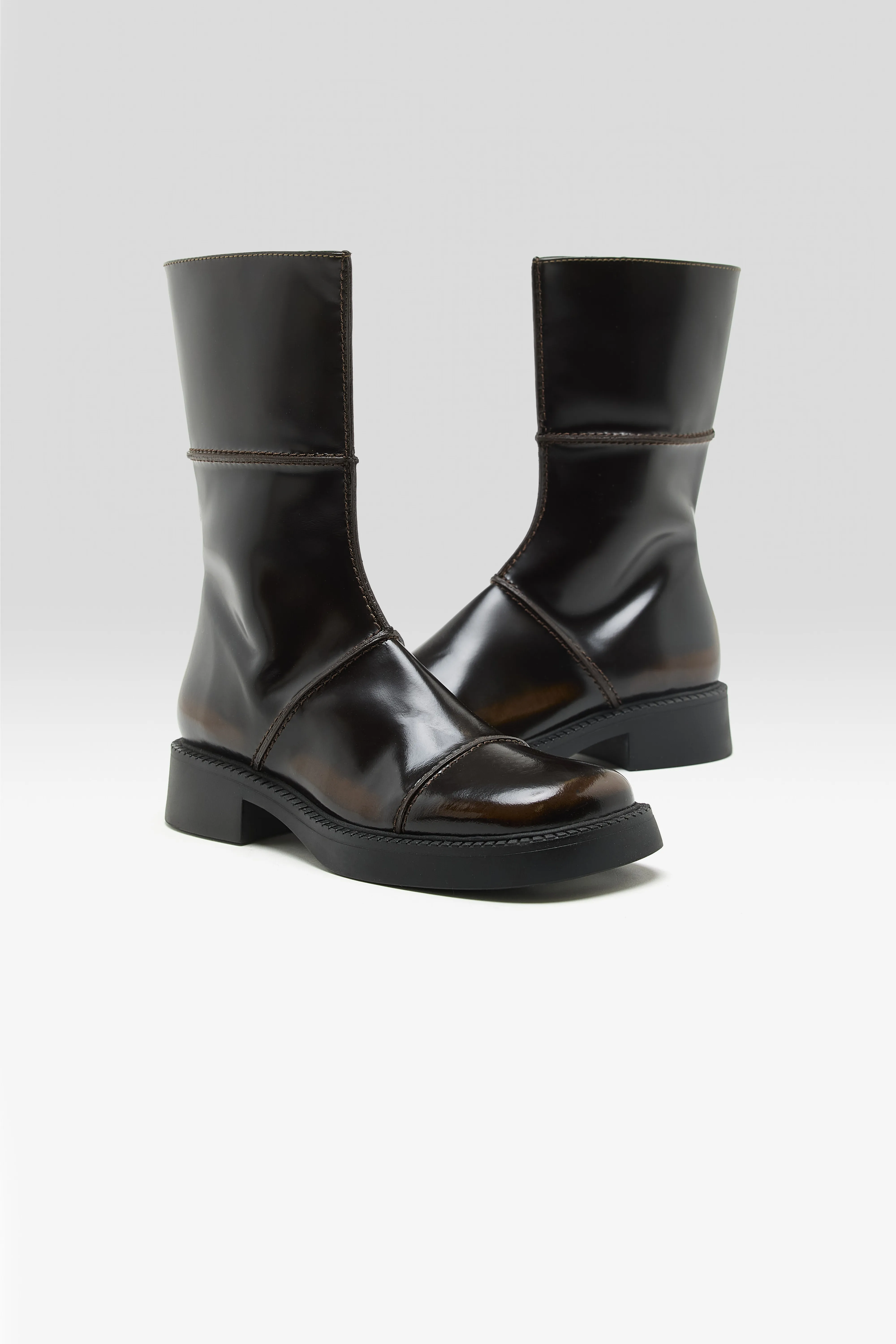 Dahlia Dark Brown Ankle Boots  (252 / W / BROWN) - Image 3