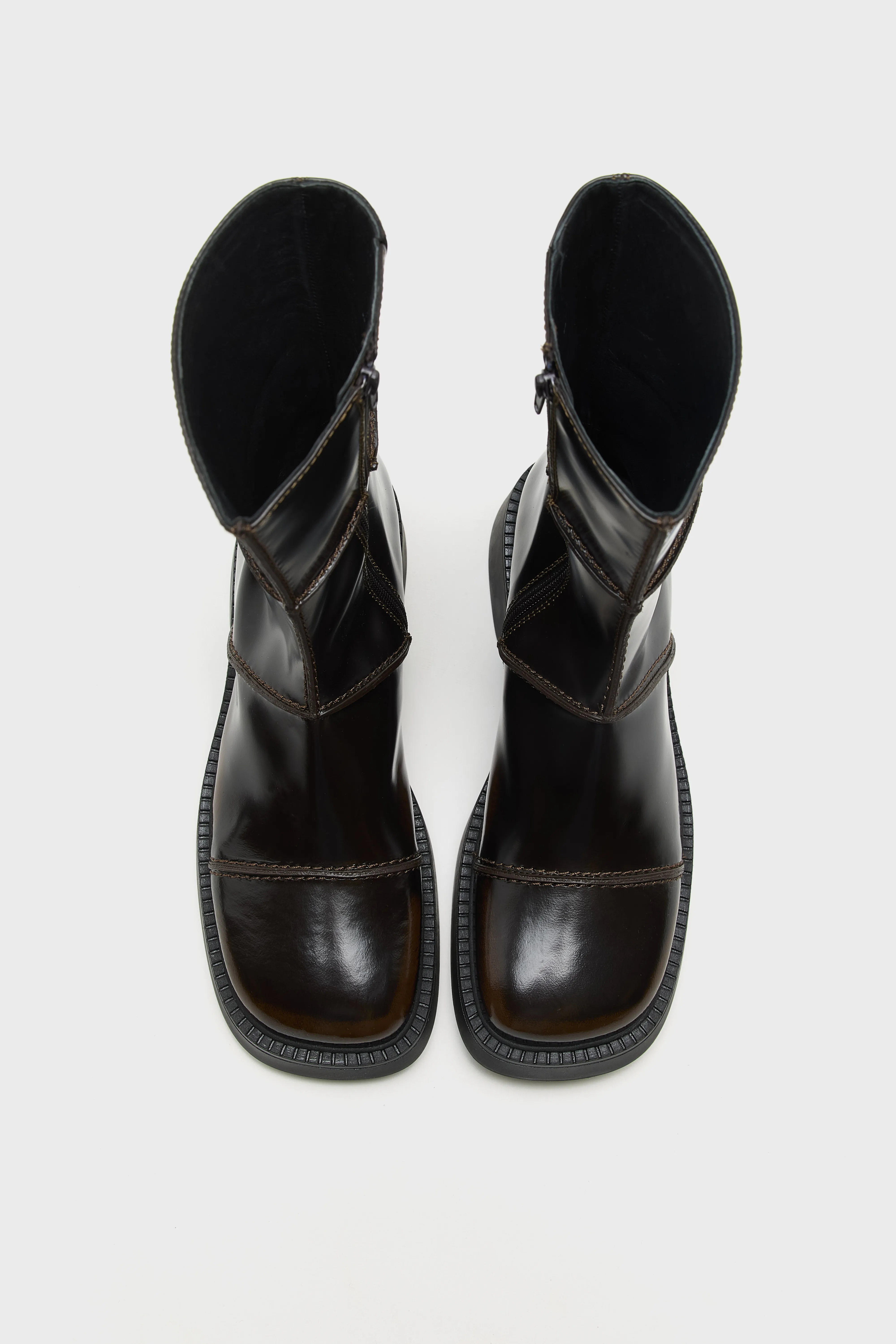 Dahlia Dark Brown Ankle Boots  (252 / W / BROWN) - Image 4