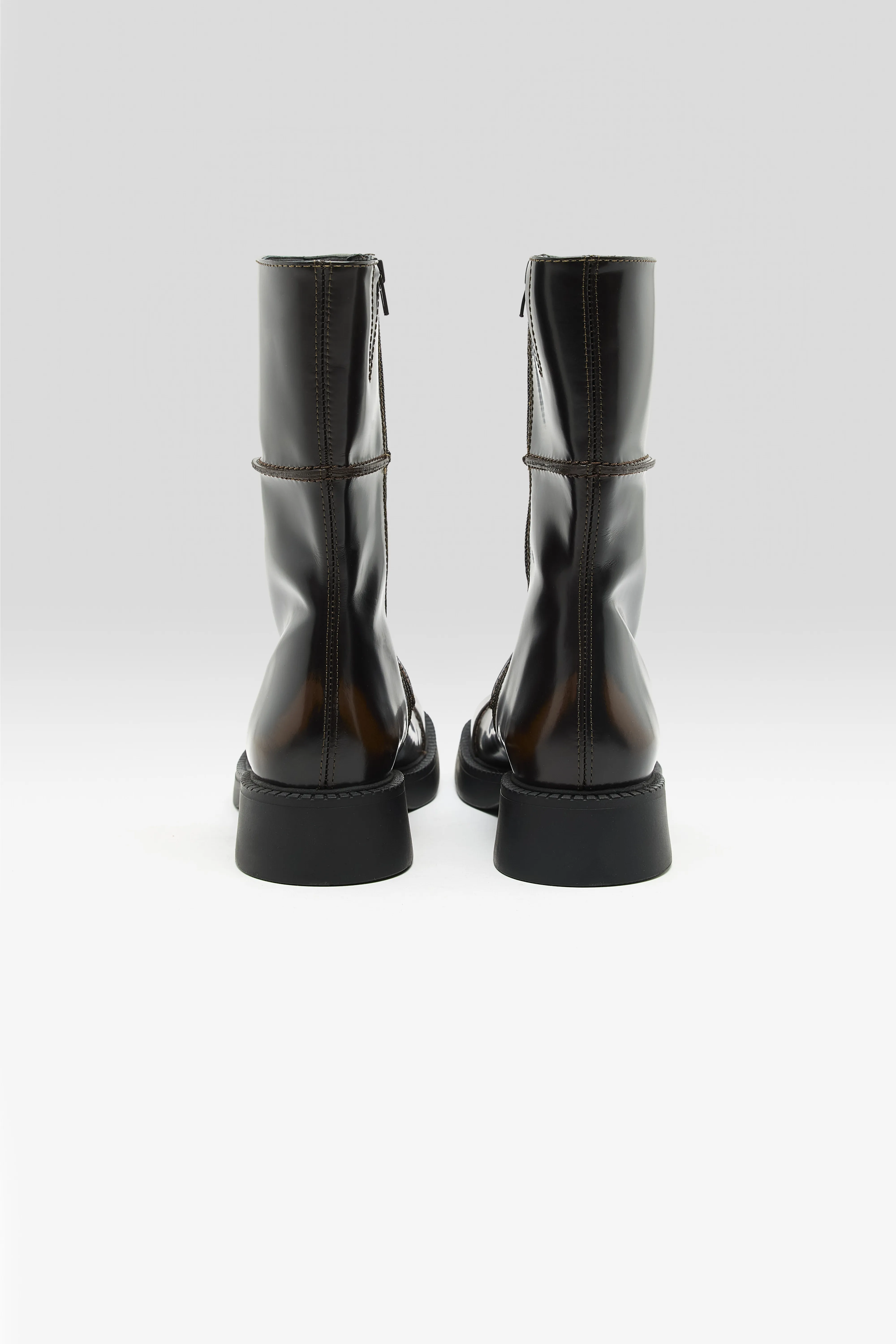 Dahlia Dark Brown Ankle Boots  (252 / W / BROWN) - Image 7