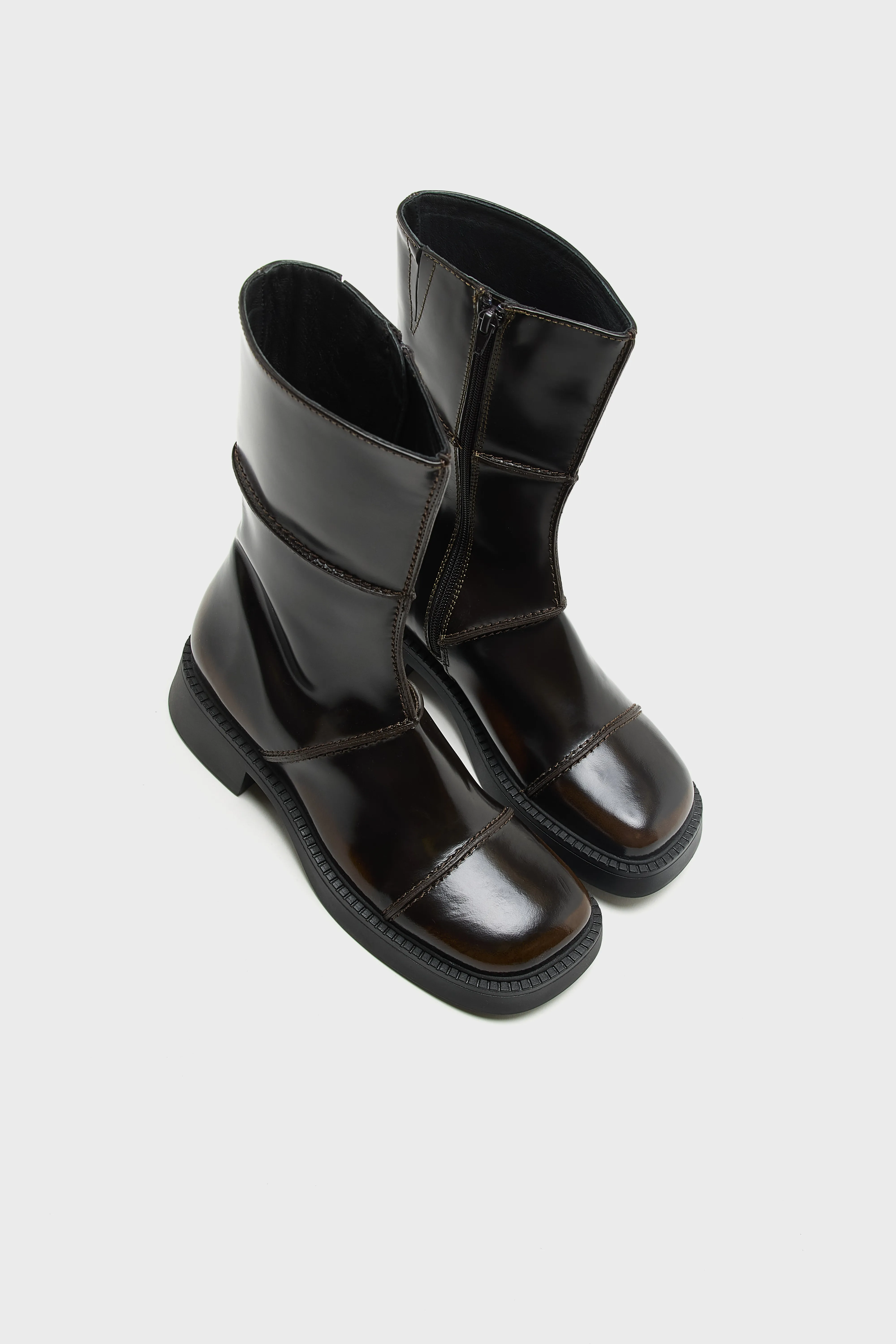 Dahlia Dark Brown Ankle Boots  (252 / W / BROWN) - Image 8