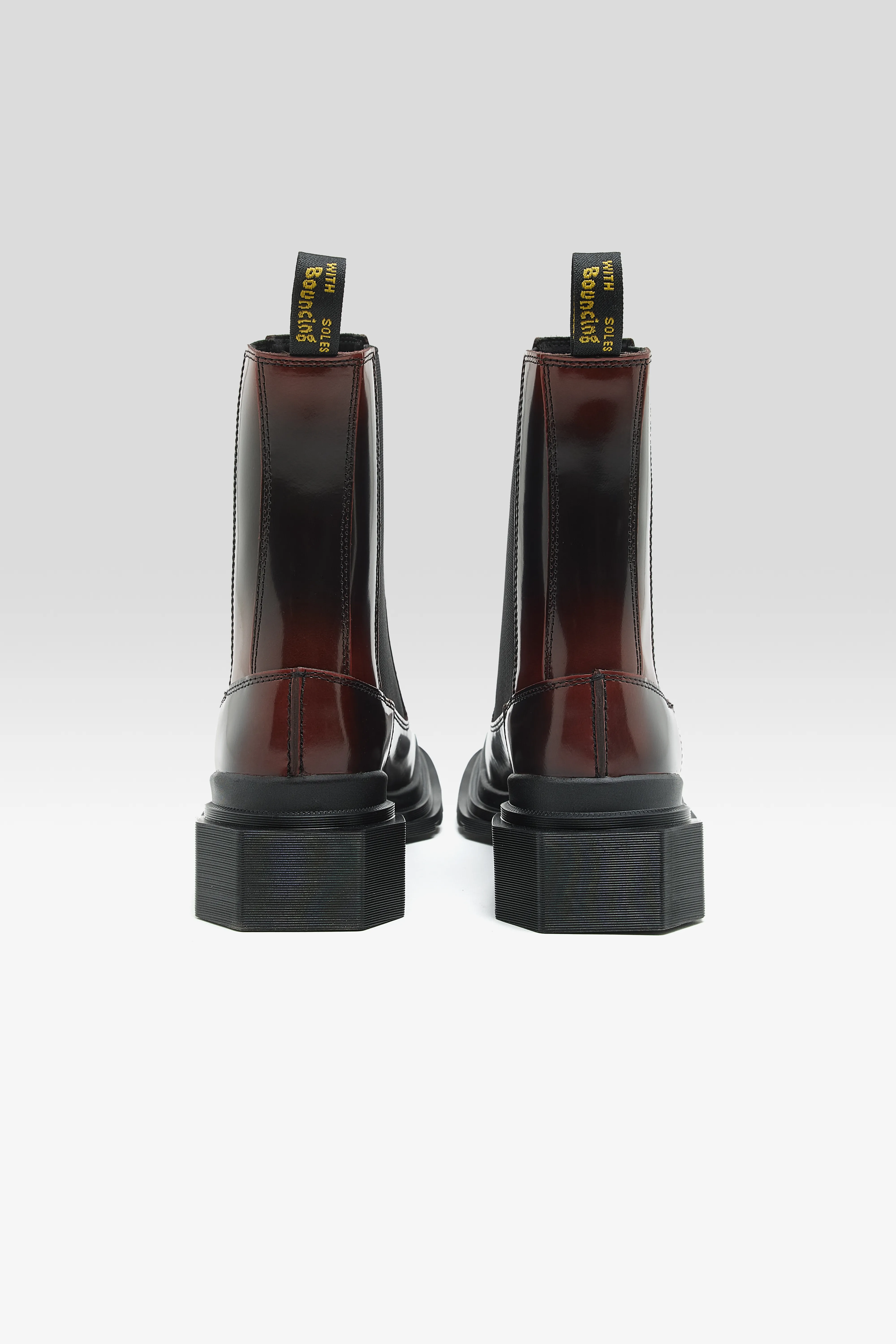 Maybole Square Toe Leather Chelsea Boots for Women (252 / W / RED) - Image 5